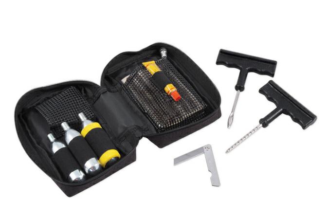 KIT RIPARA GOMME PER FORATURA AUTO MOTO RUOTA RIPARAZIONE PNEUMATICI TUBELESS