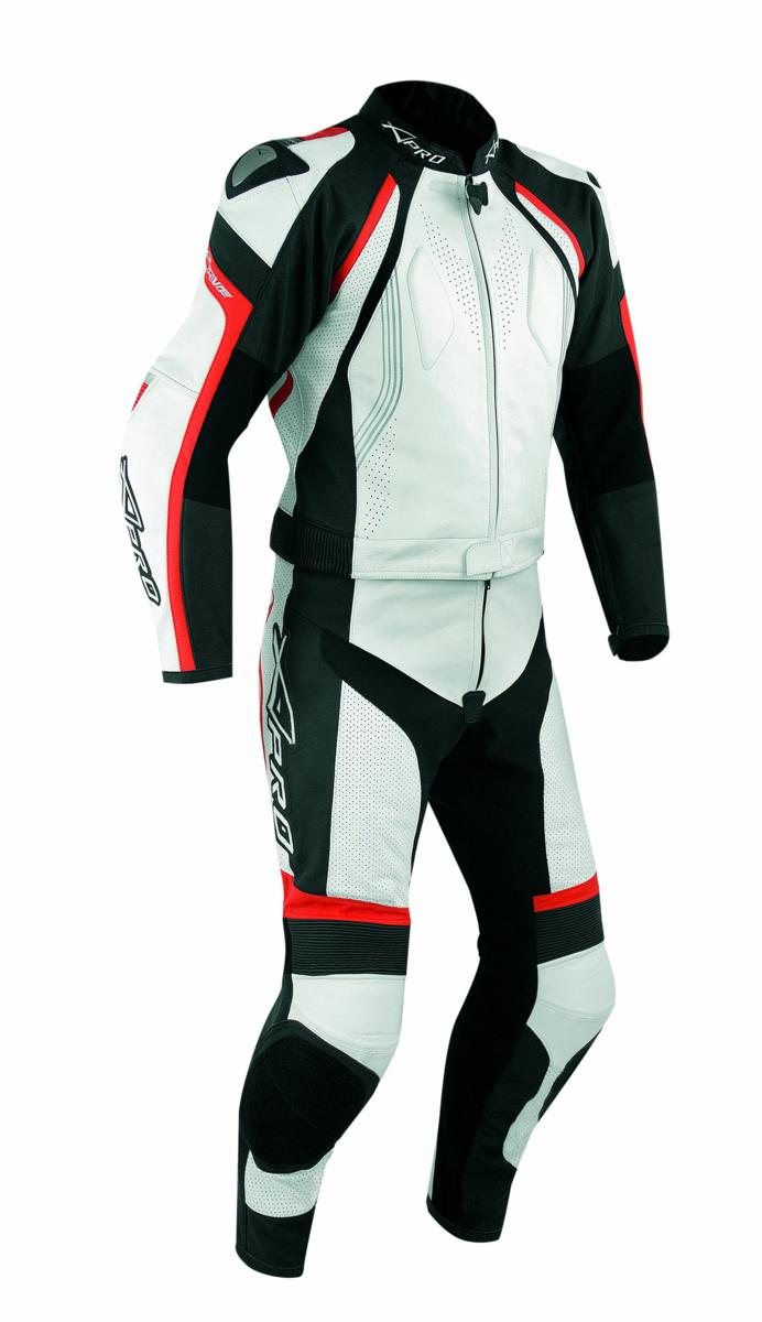 Tuta Pelle Moto Racing Pista Sport 2 Pezzi Divisibile Giacca Pantalone A-Pro - Afbeelding 17 van 38