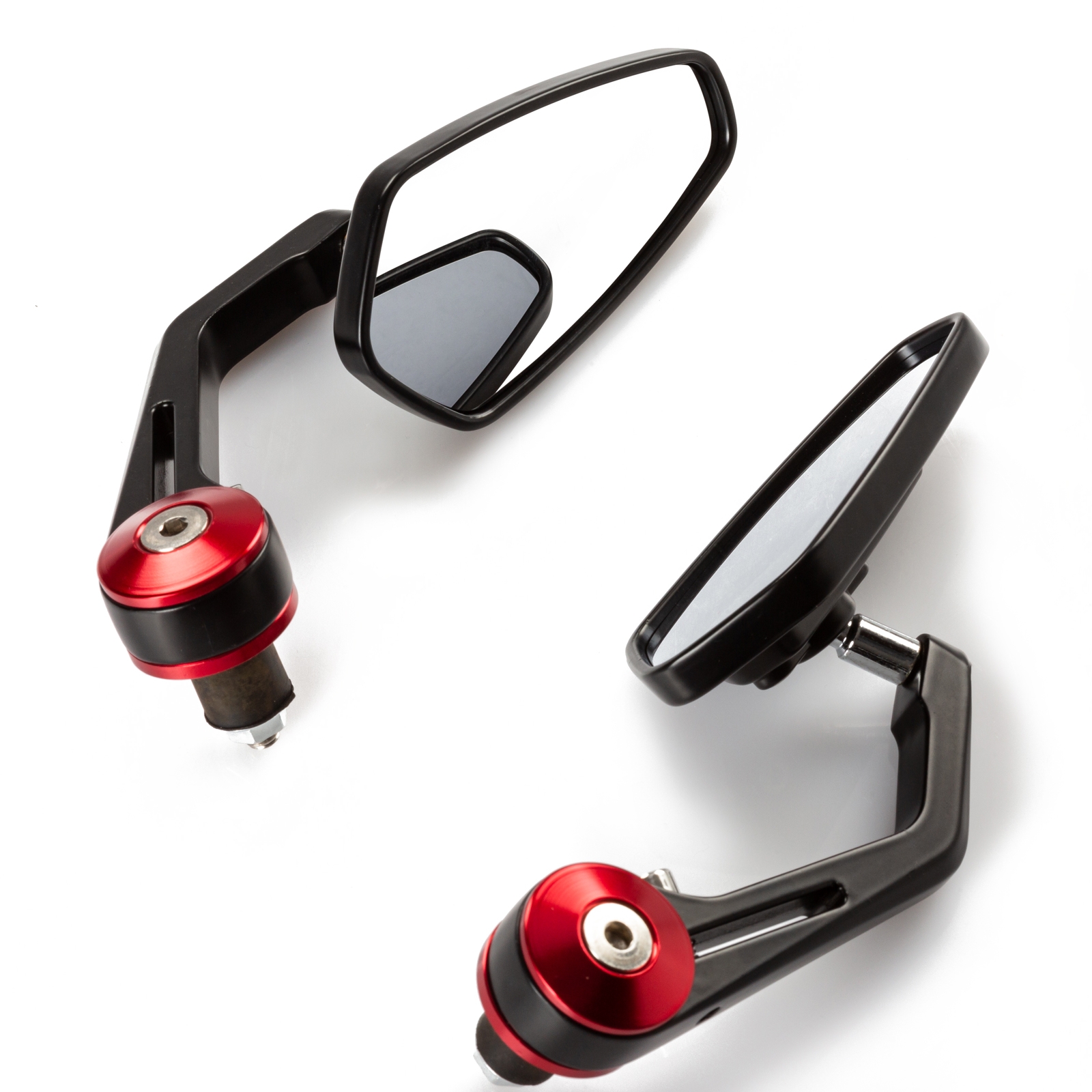 Specchietti Retrovisori Moto Ovali 22mm - Universali Per Manubrio, In Metallo Robusto, Colore Arancione