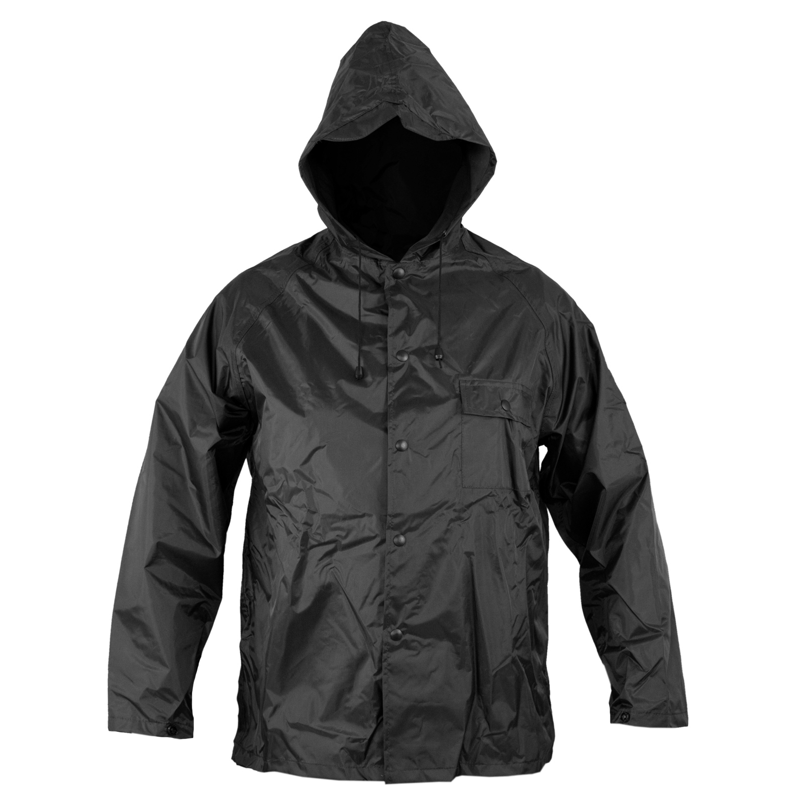 Rain Suit Waterproof Hood Mens Ladys 2 pc Jacket Trousers Black - Picture 11 of 18