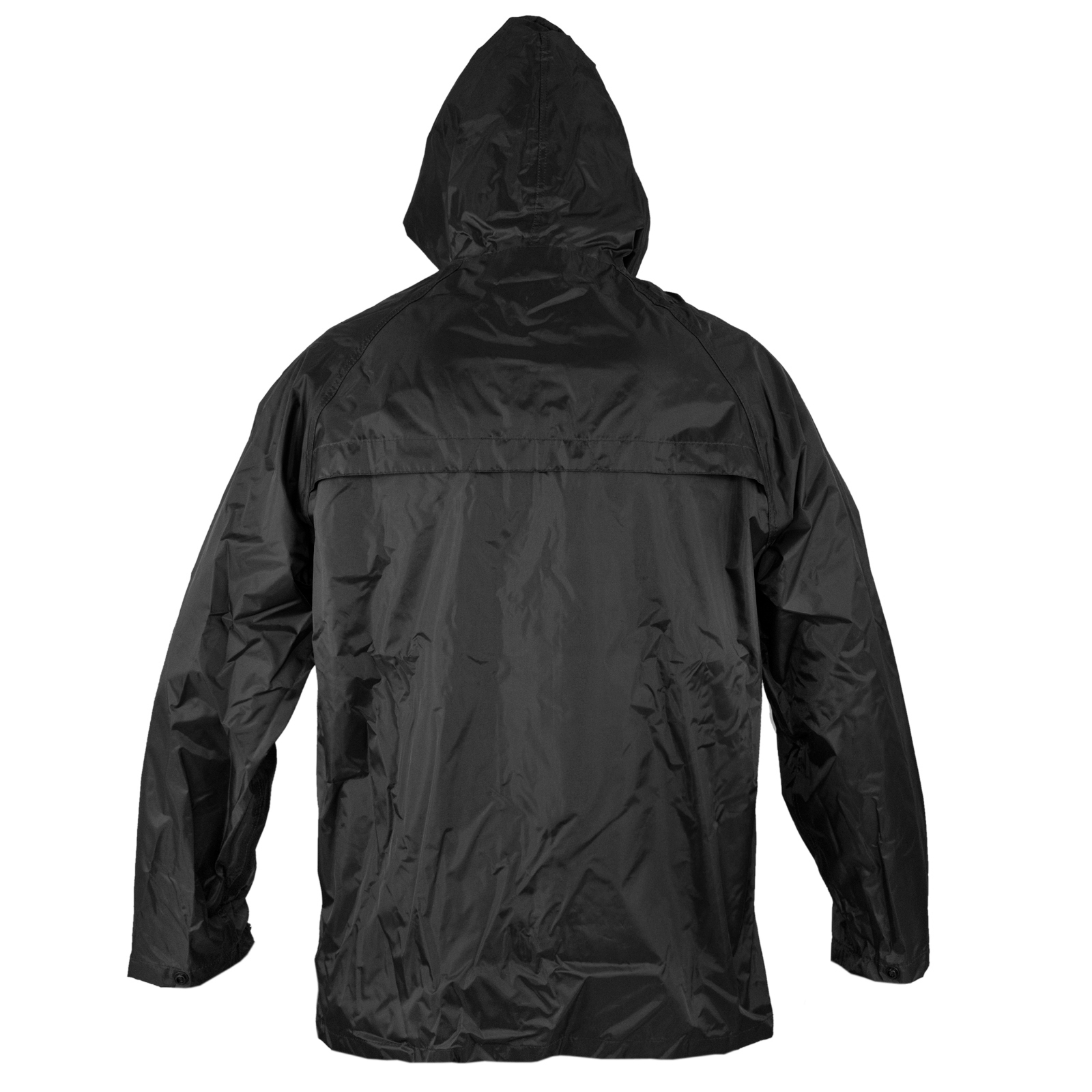 Rain Suit Waterproof Hood Mens Ladys 2 pc Jacket Trousers Black - Picture 15 of 18