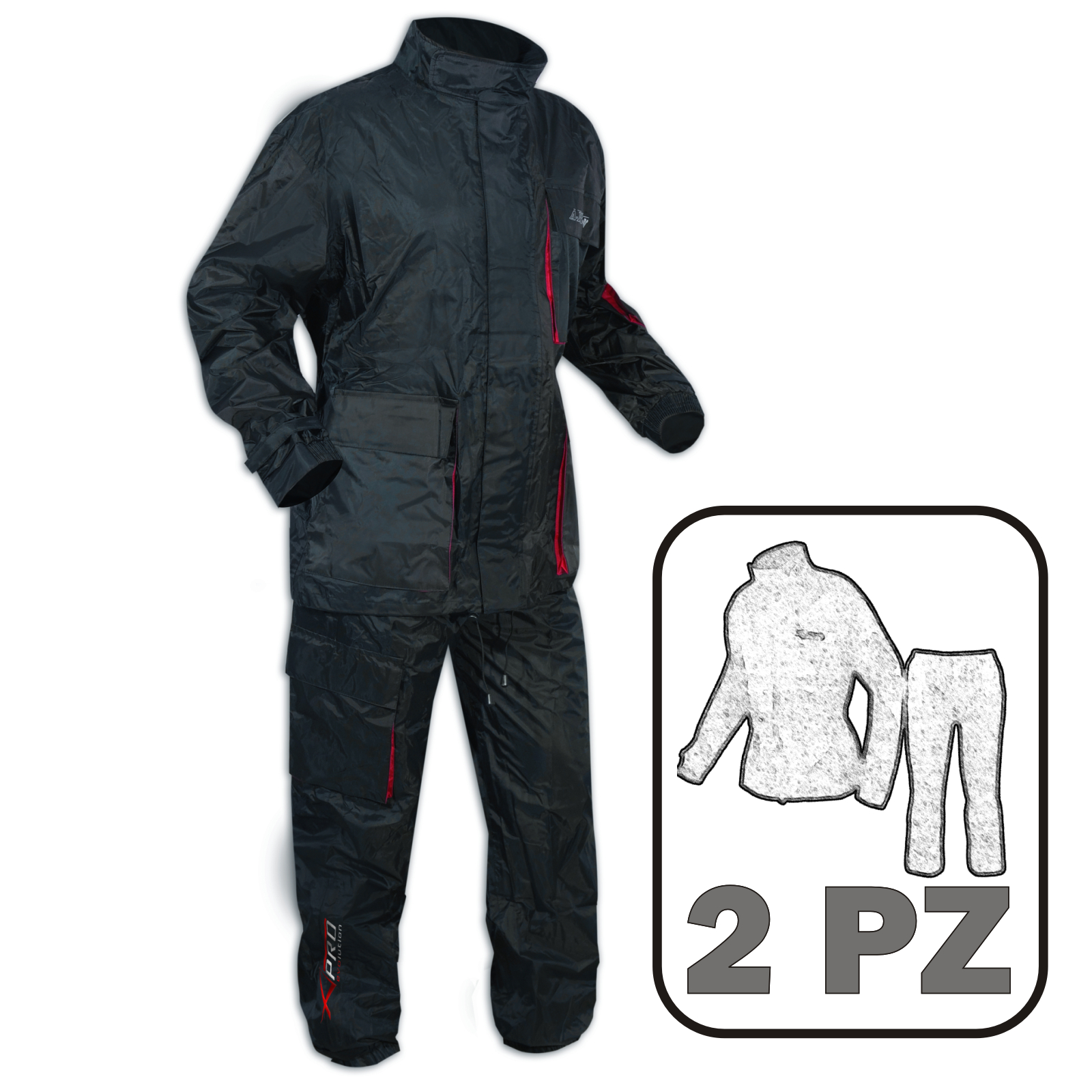 Protectwear Impermeabile Moto Tuta Antipioggia, 2 Pezzi