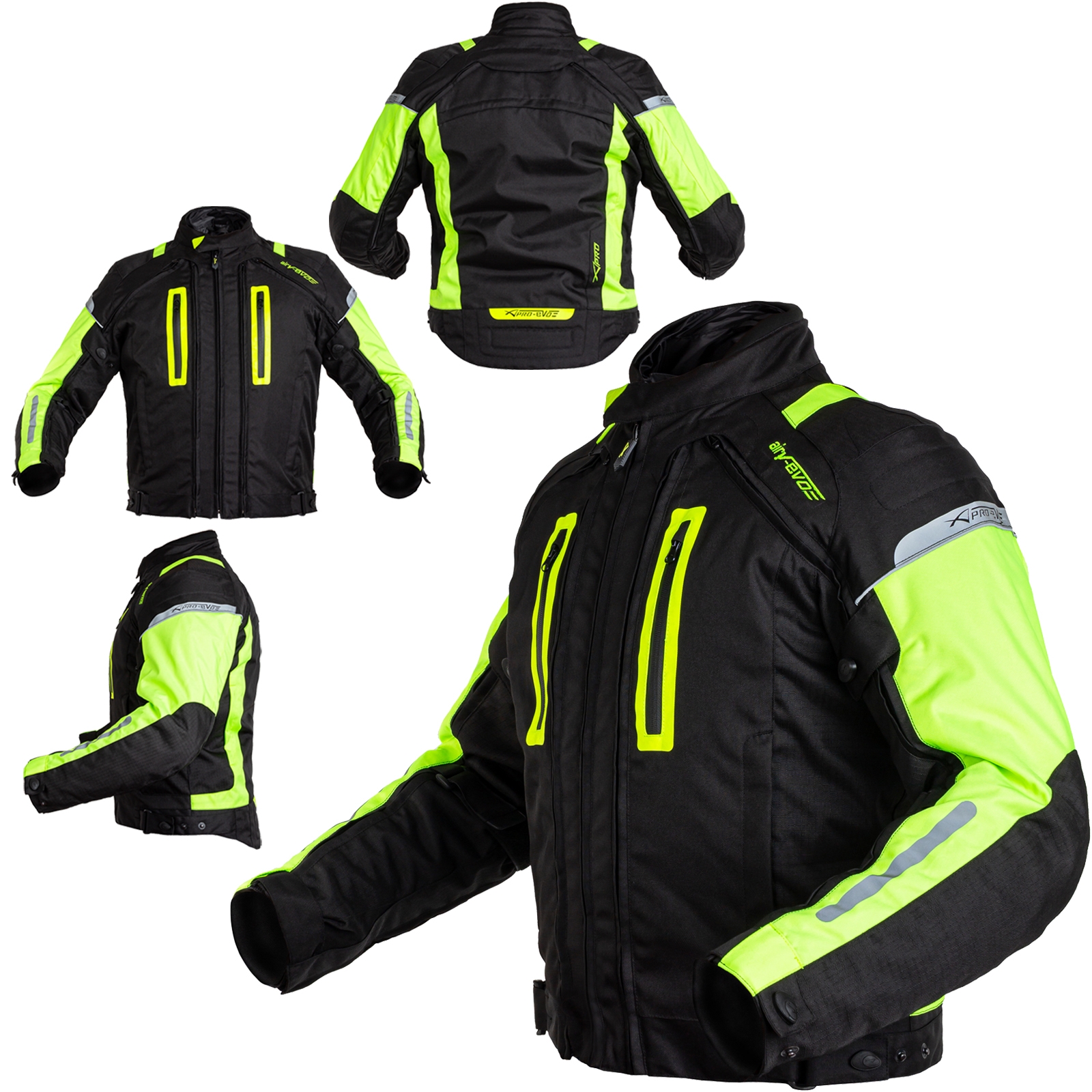 Giacca Moto Tessuto Cordura Mesh Protezioni CE Impermeabile 4 strati 4 Stagioni - Foto 28 di 75