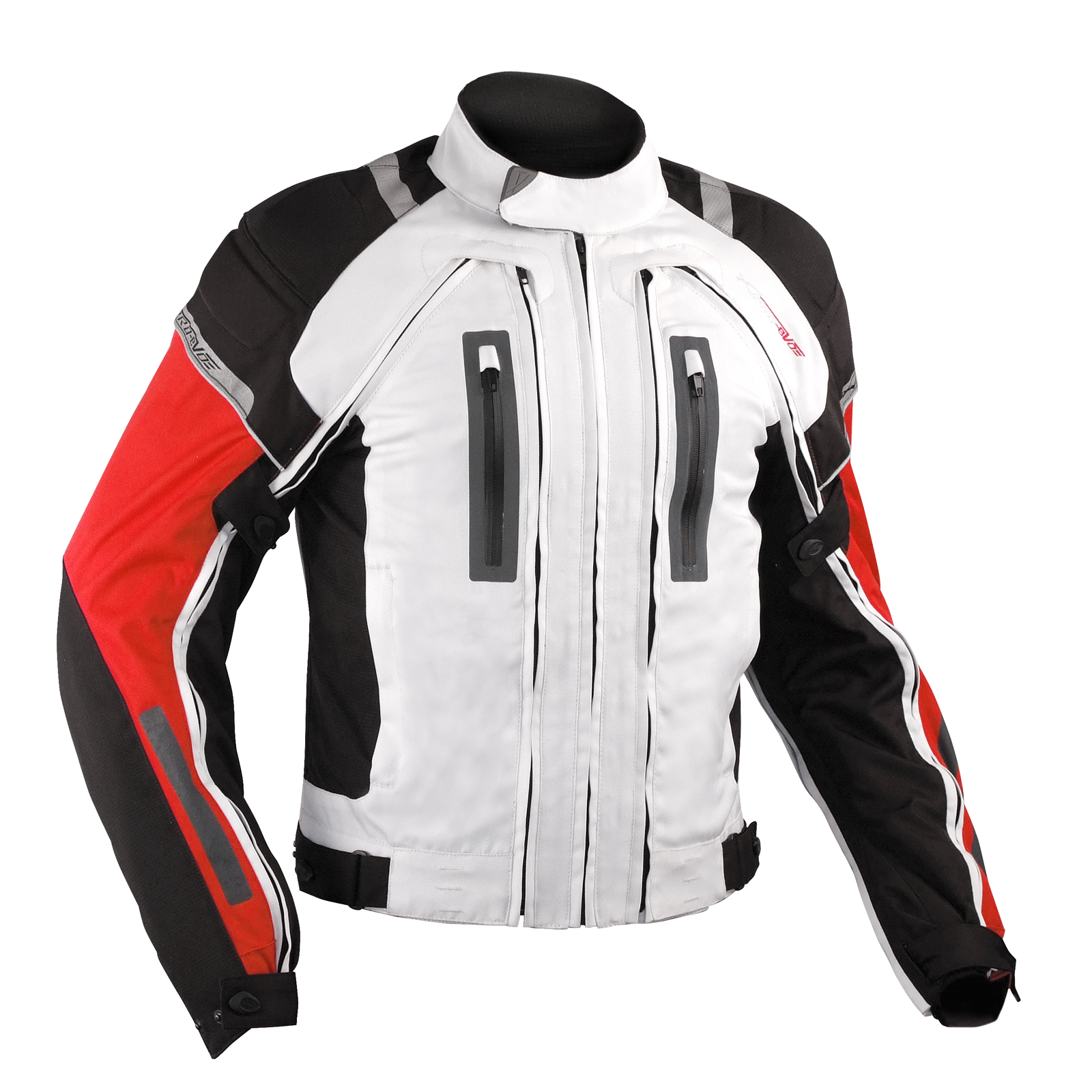 Giacca Moto Tessuto Cordura Mesh Protezioni CE Impermeabile Stagioni  Bianco