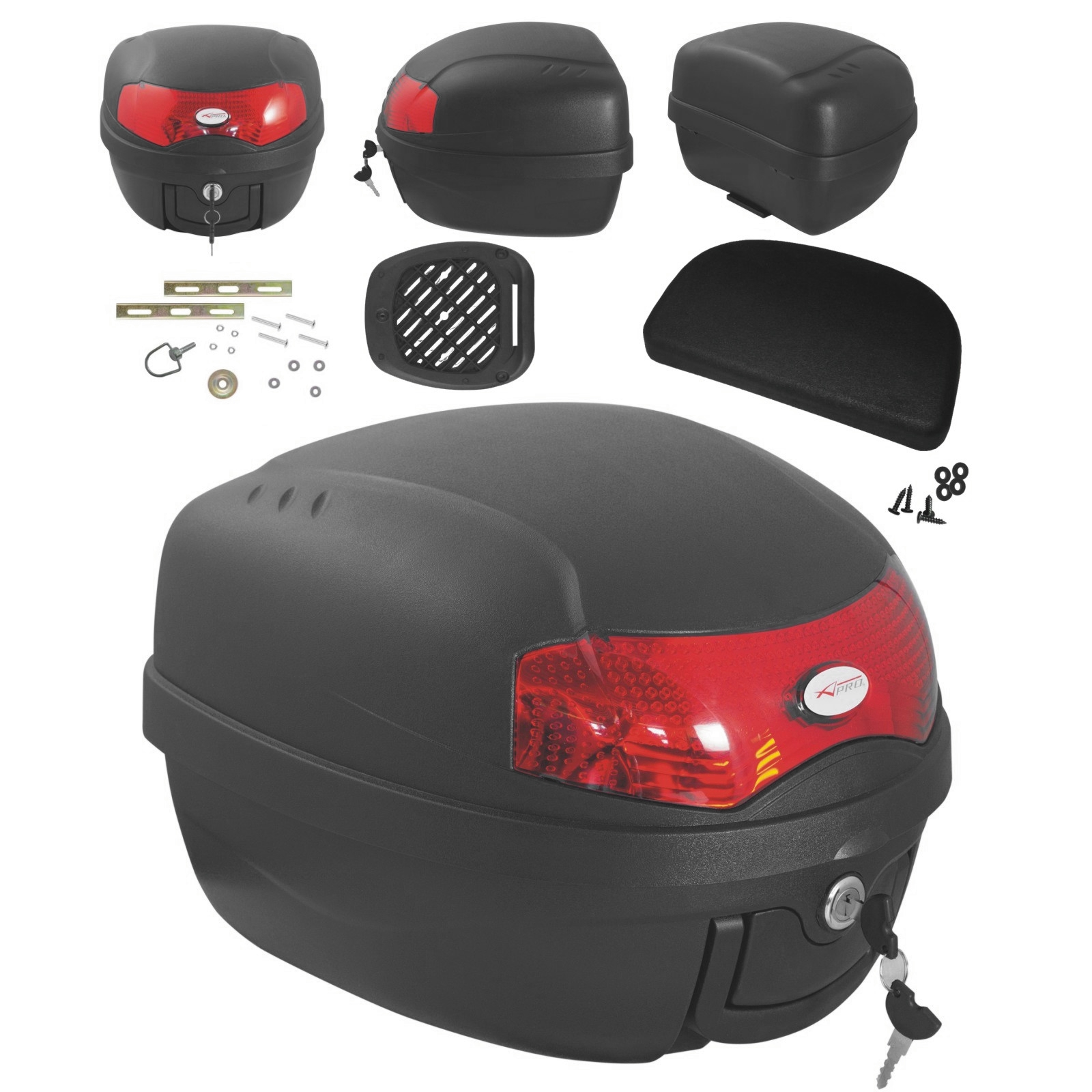 A-Pro Top Case Box 46 LT Universal Motorbike Scooter Luggage Quad