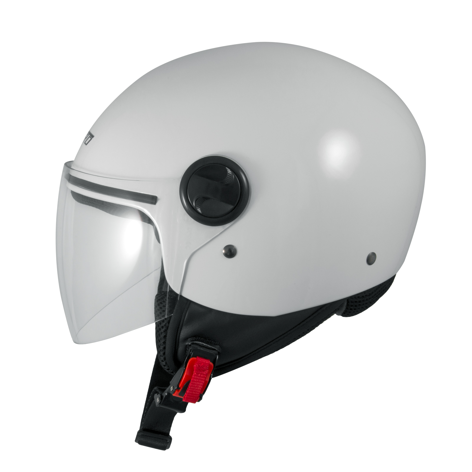 Open Face Jet Helmet Motorcycle Motorbike Scooter Antiscratch Visor White