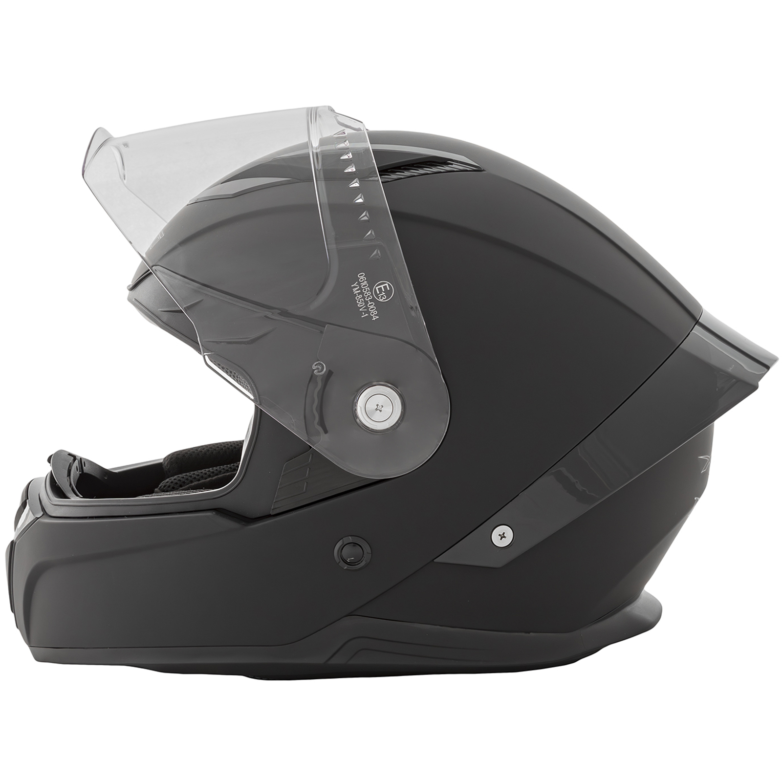 Motorbike Full Face Helmet Sport Scooter Visor Touring Matt Black - Picture 17 of 17