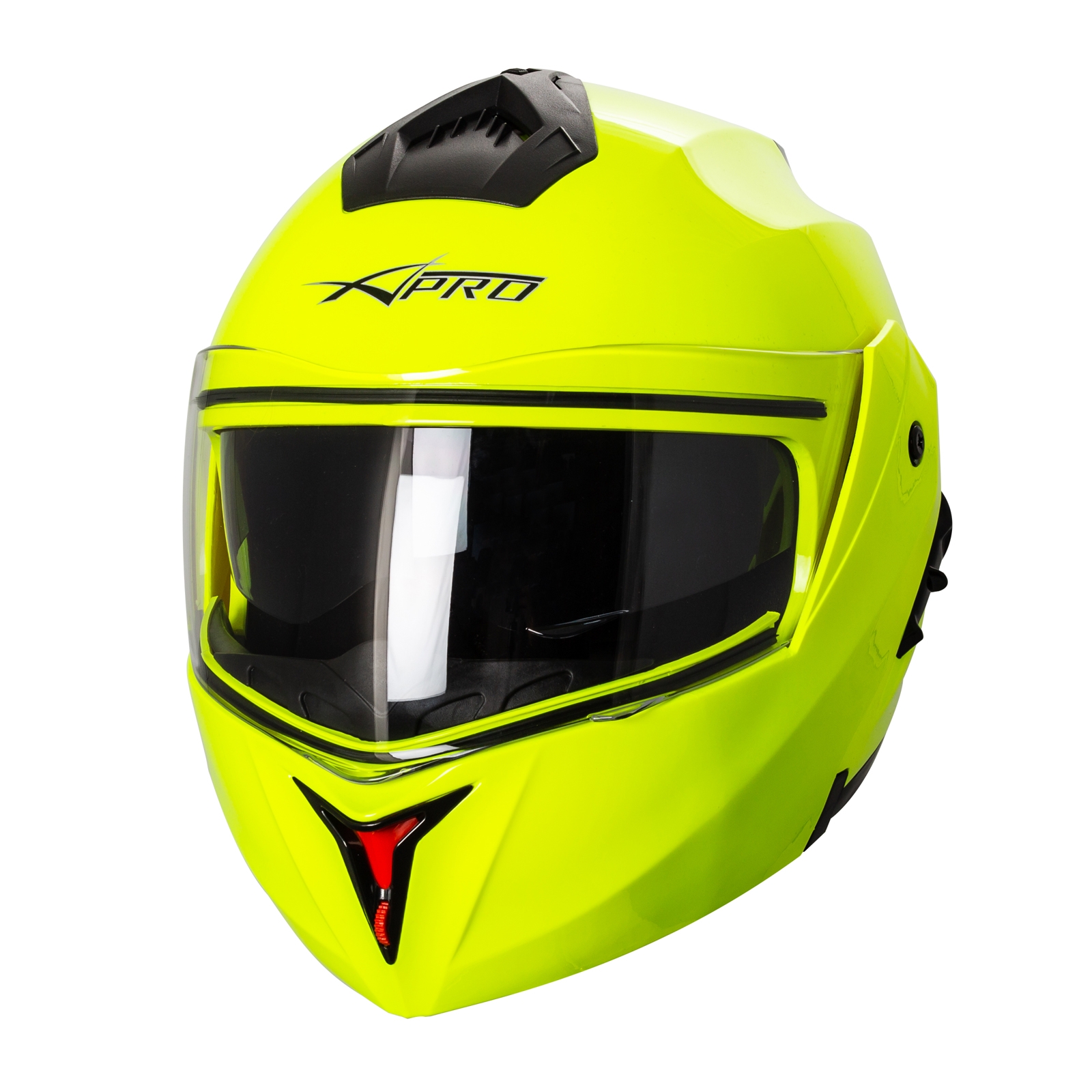 Casco Integrale Moto ECE 22-05 Visiera Parasole Modulare Fluo M