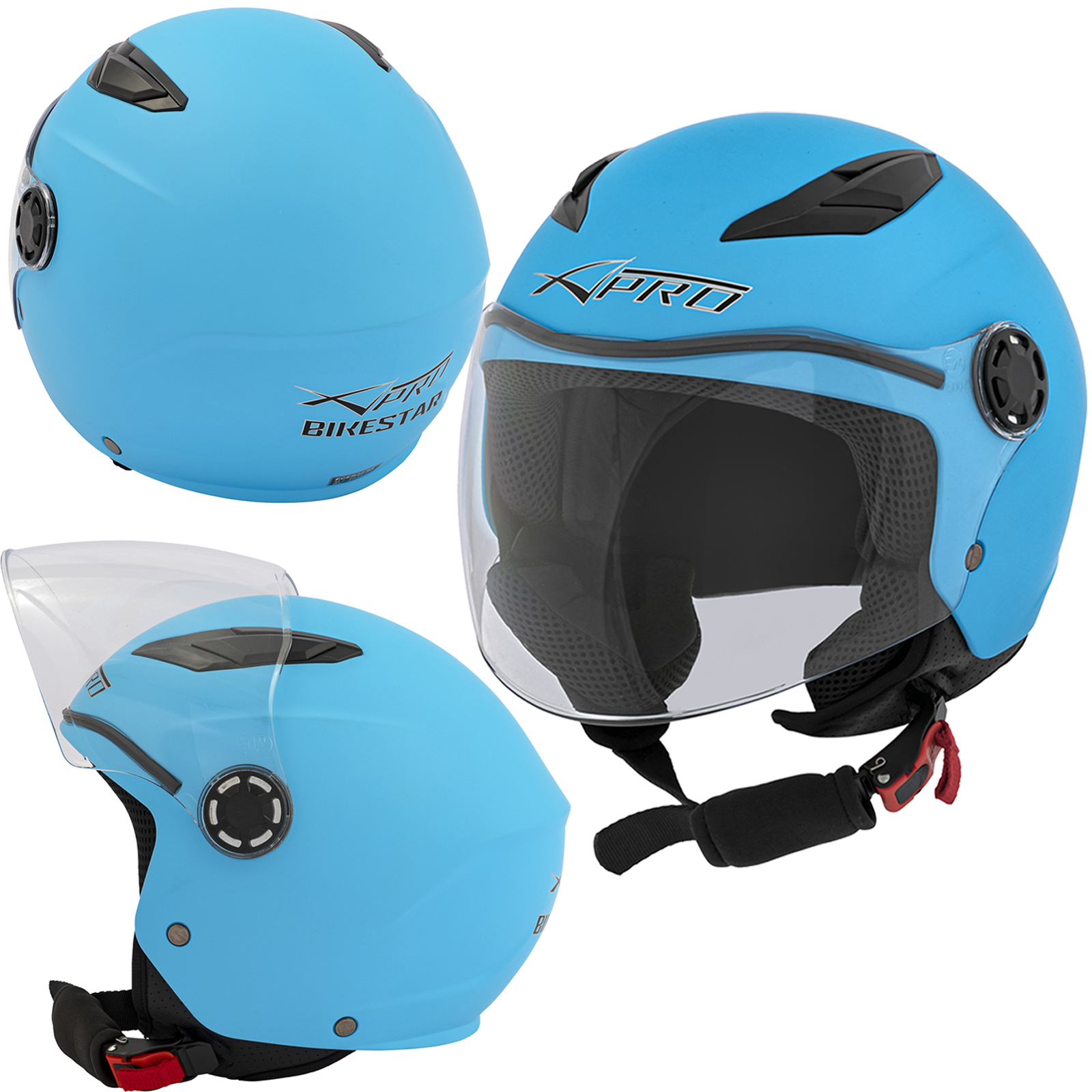 Casco Scooter Moto Ragazzo Bambino Protettivo ECE 22 06 Certificato Omologato - Imagen 40 de 87