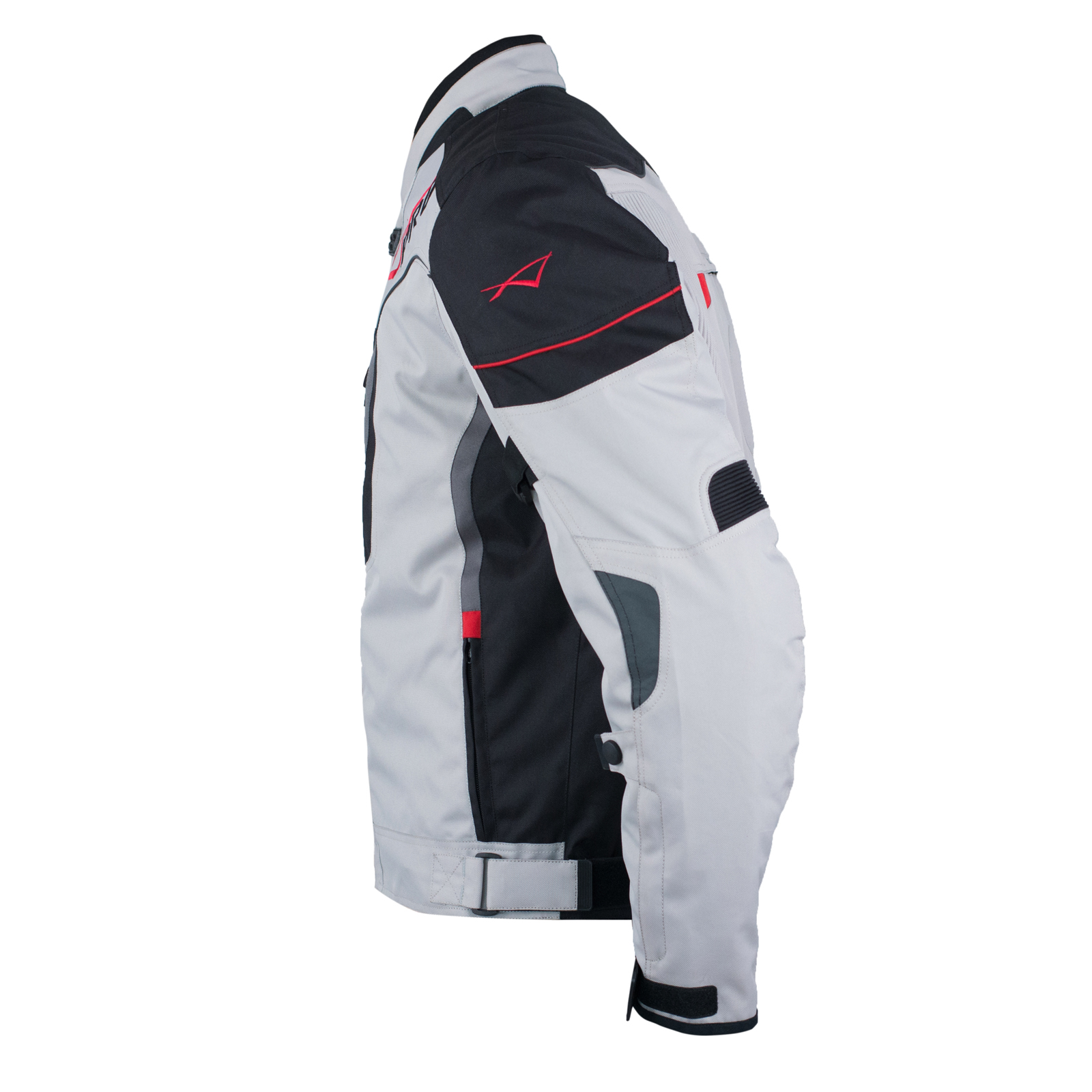 Giacca Moto Tessuto Sport Protezioni CE Riflettente Ventilata Grigio - Picture 13 of 15
