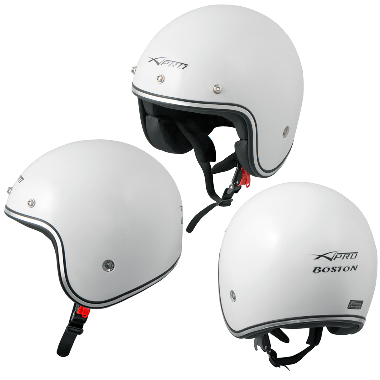Casco Moto Jet Omologato ECE 22-06 custom scooter naked chopper - Imagen 31 de 34