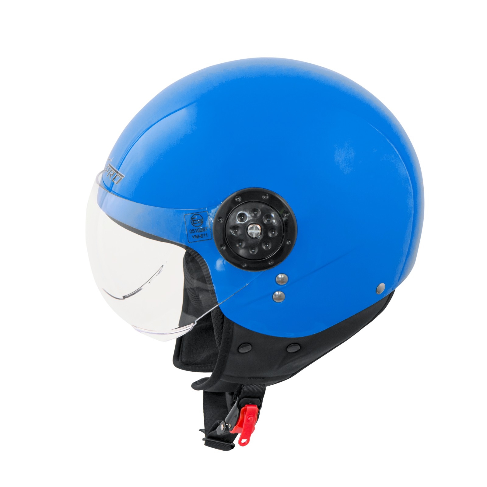 Scooter Casque Moto Ville Jet Demi Anti Scratch Avio Visiere Bleu