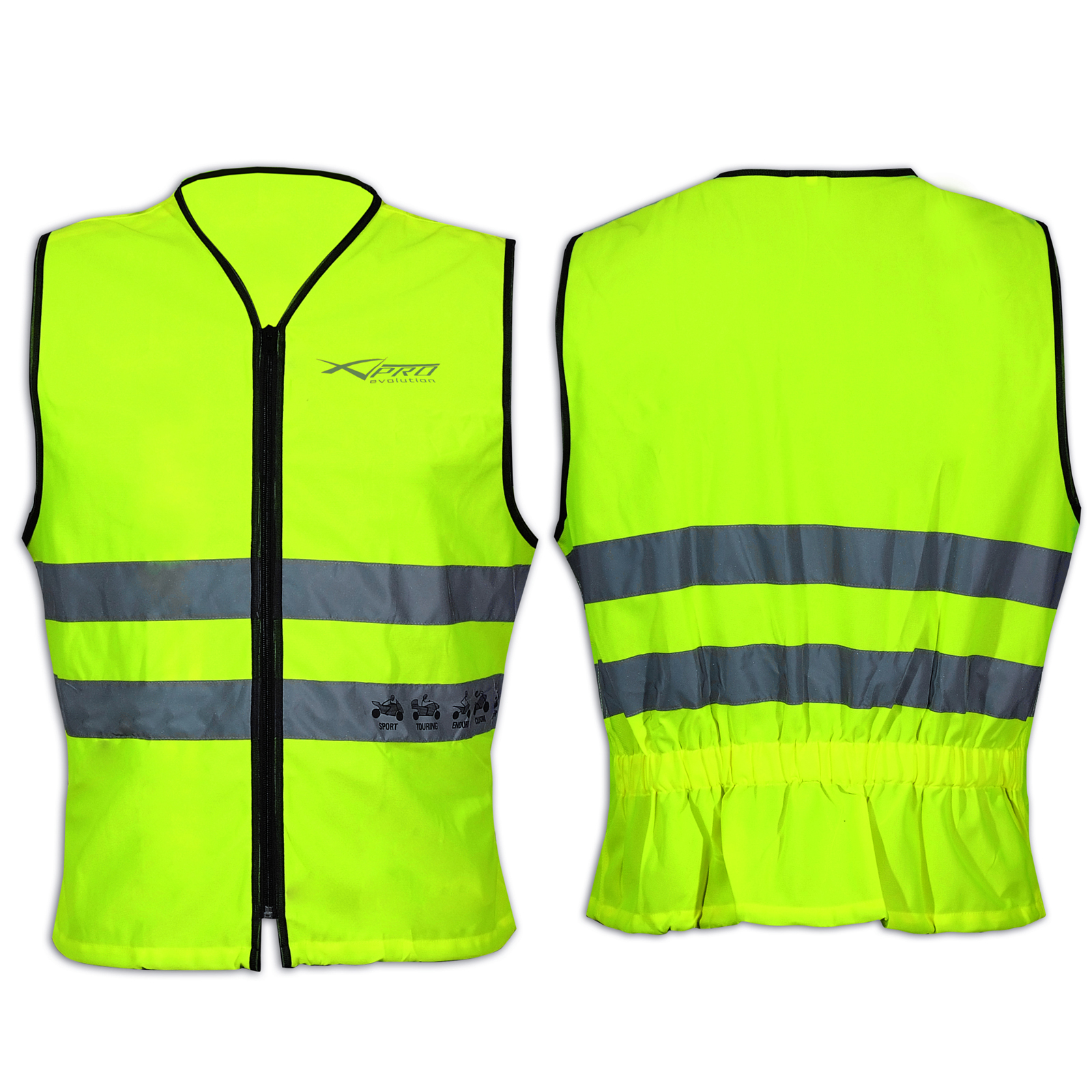 Gilet Alta Visibilita' Cartarinfrangnete Giallo Omologato Moto Auto Sicurezza - Foto 10 di 15