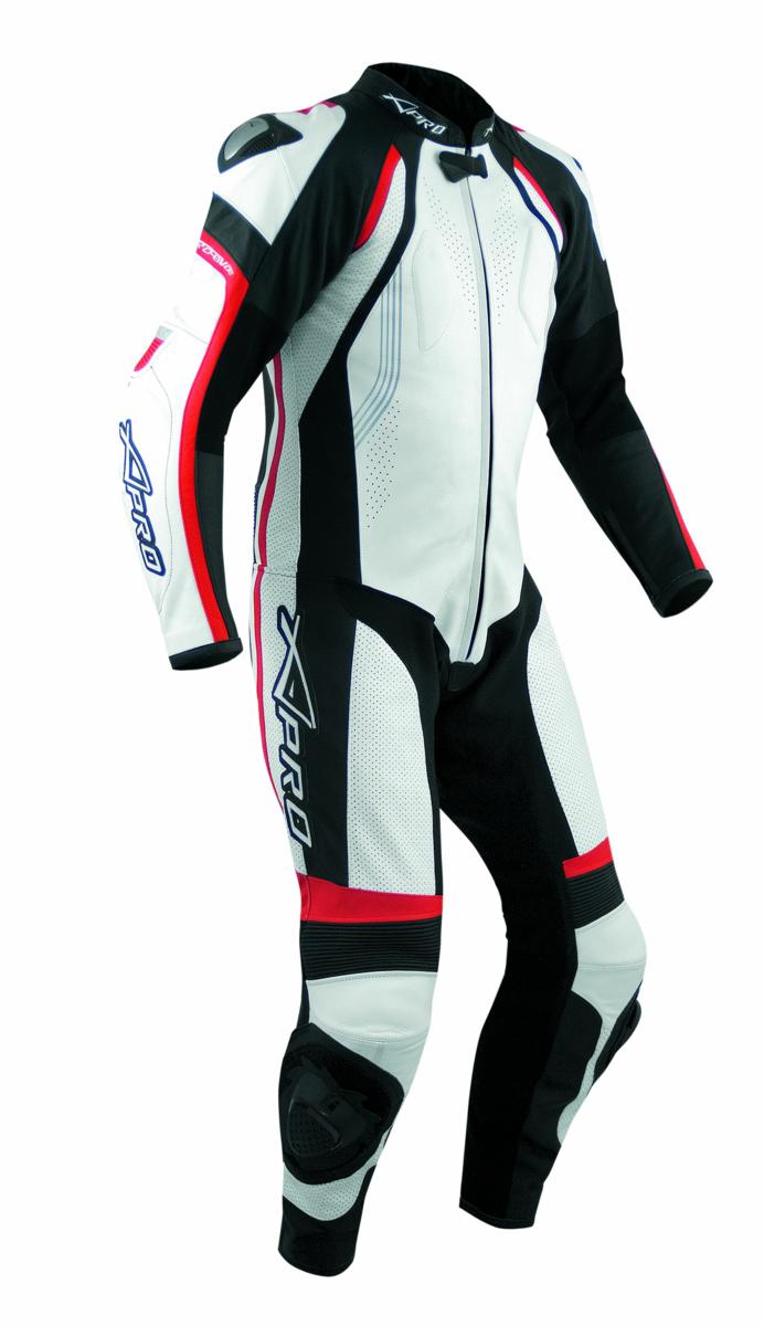 Tuta Pelle Pista Moto Protezioni CE Omologate Inserti Titanio Intera A-Pro - Afbeelding 19 van 38