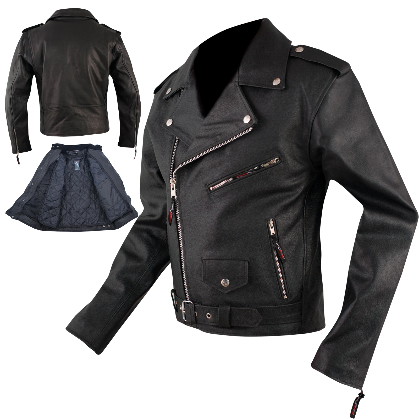 GIACCA MOTO PELLE CHIODO PER MOTO CUSTOM BI ESSE 46-48-50-52-54-56-58