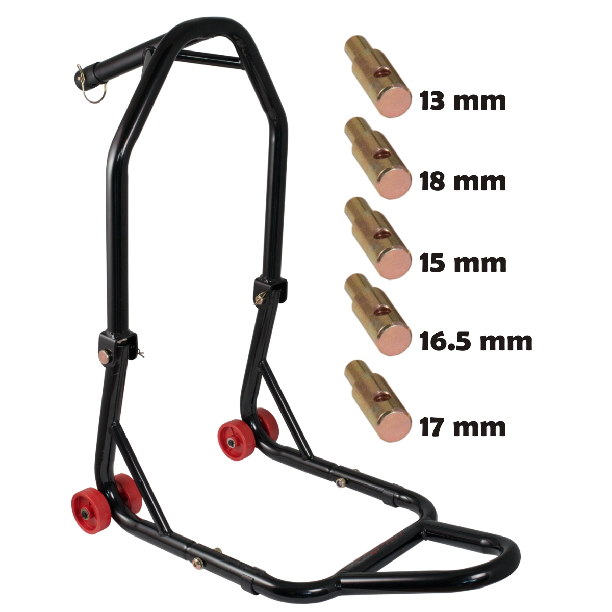 A de Pro frontal Bike Paddock Stand Back Wheel Lift Chock Garage Motorcycle Black