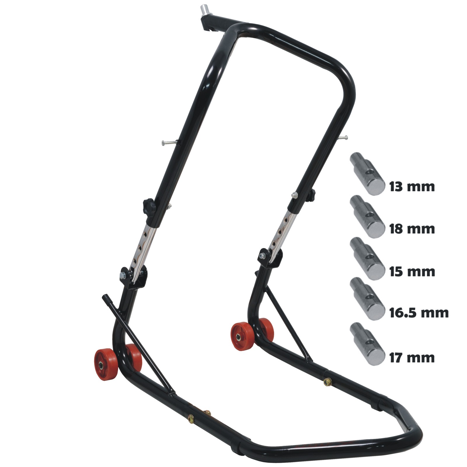 A de Pro frontal Bike Paddock Stand Back Wheel Lift Chock Garage Motorcycle Black