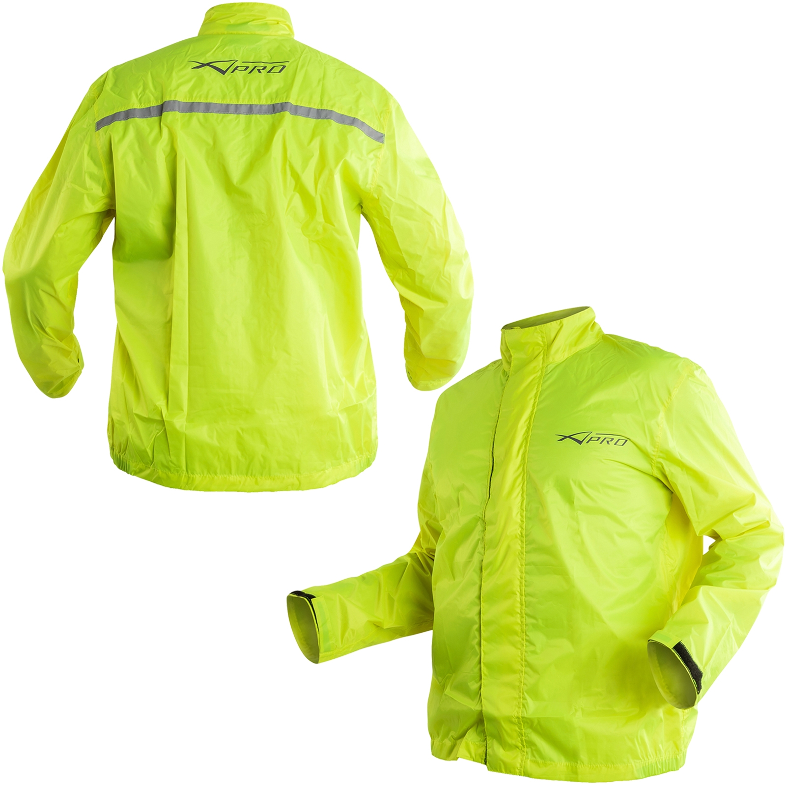 Giacca Tuta Moto Antipioggia Antiacqua Antivento Fluo Impermeabile Visibilità - Foto 14 di 15