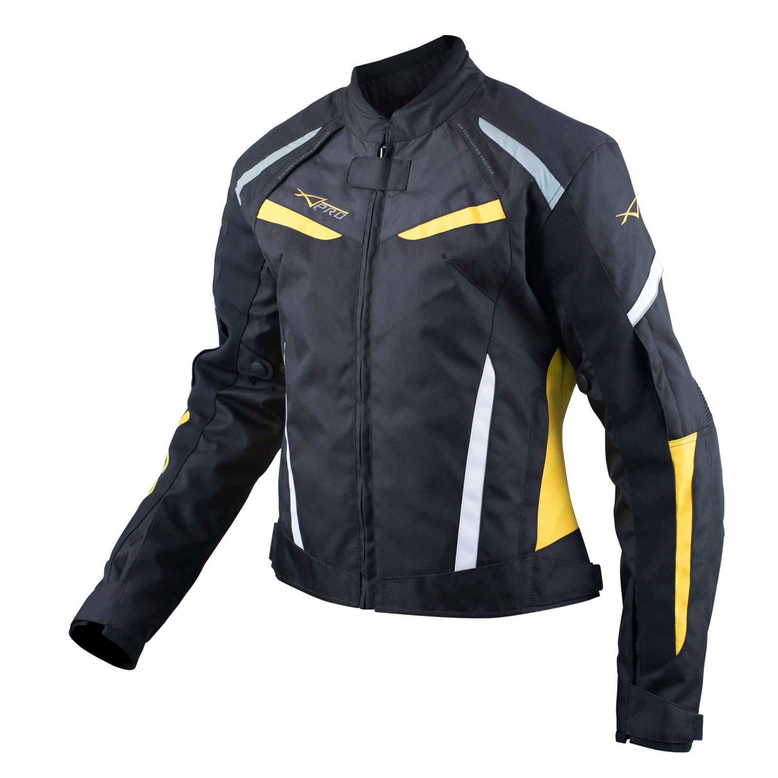 Motorcycle Motorbike Textile Jacket Armour CE Vented Waterproof Fluo L