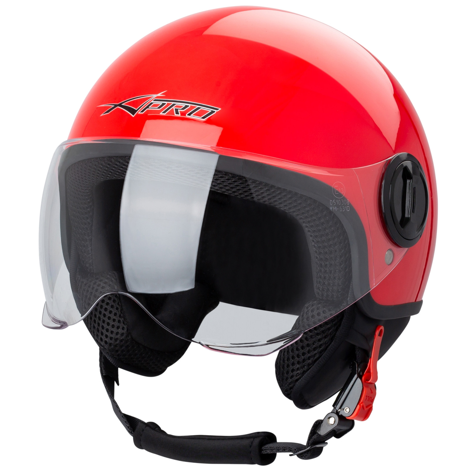 A-PRO SRL Demi Jet Helmet – SonicMoto Fluo – Polycarbonate Shell – Adult Unisex