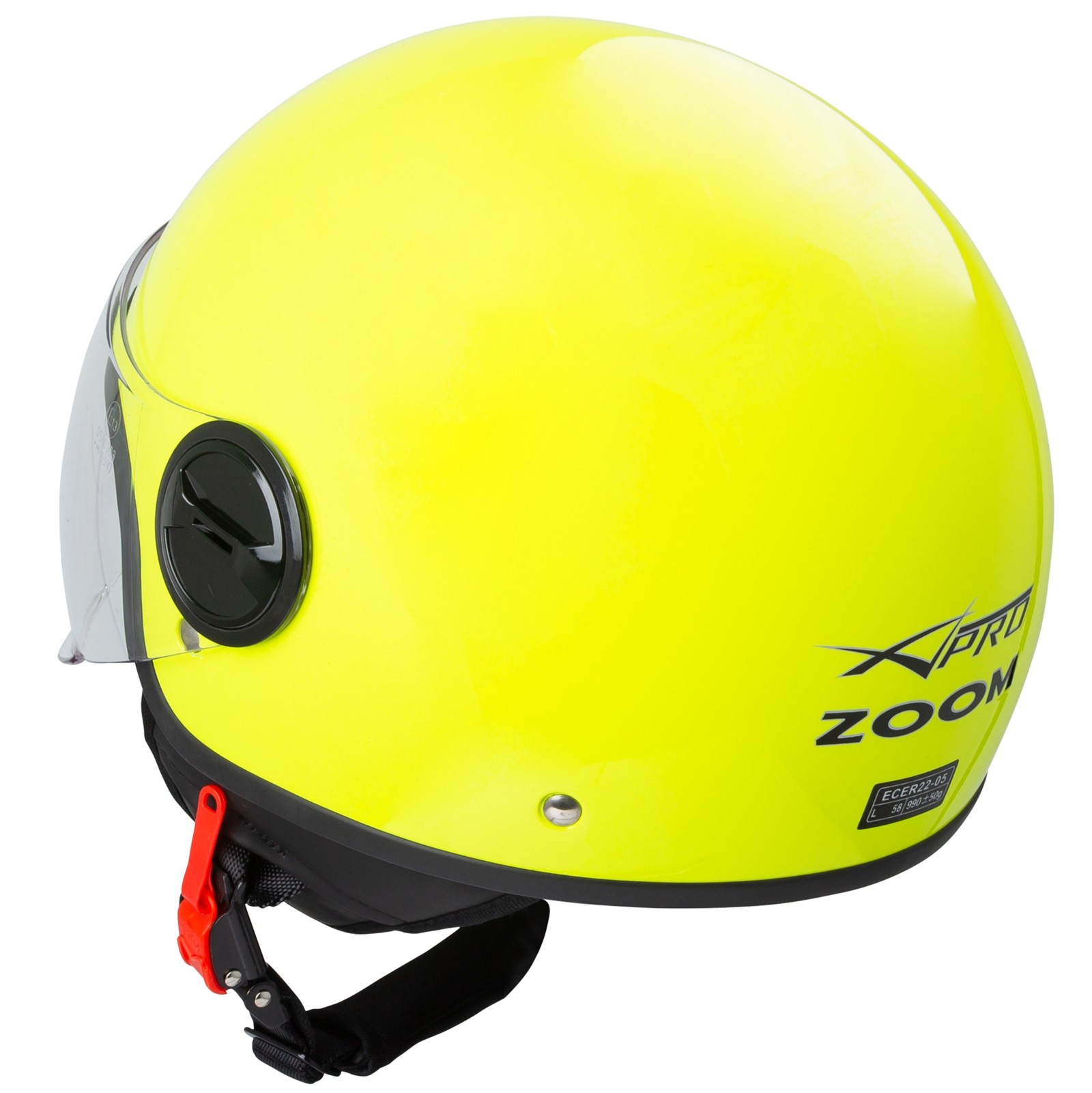 Casque Moto Scooter Demi Jet Visière Ouvert ECE 22-06 Noir XL - Confort Et Sécurité