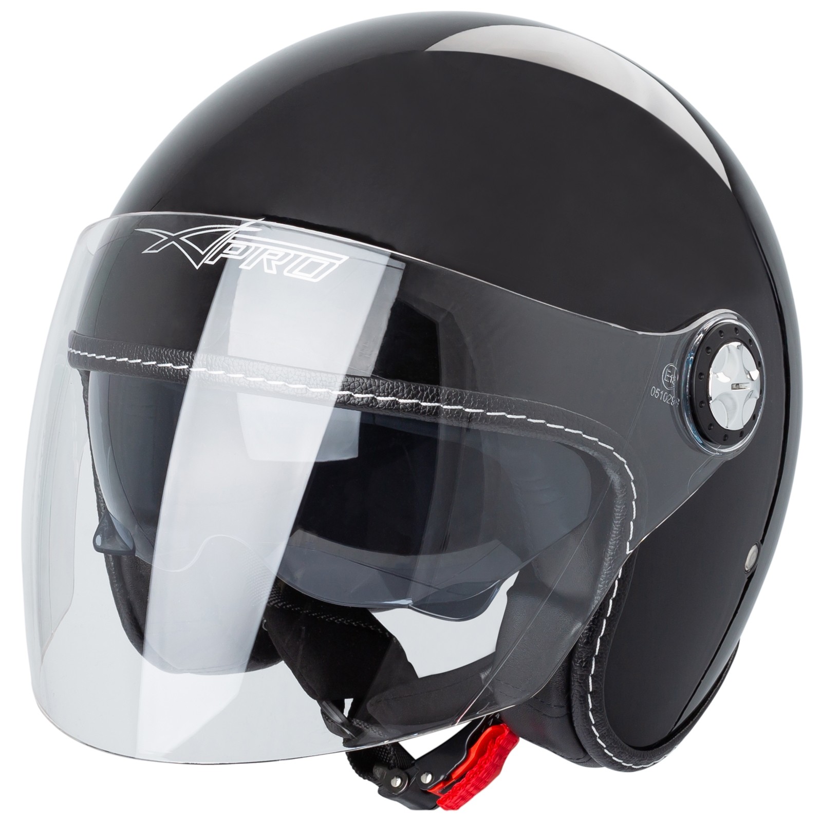 Casque Moto Scooter Jet Double Visiere Pare-Soleil ECE 22 Noir Mat XS