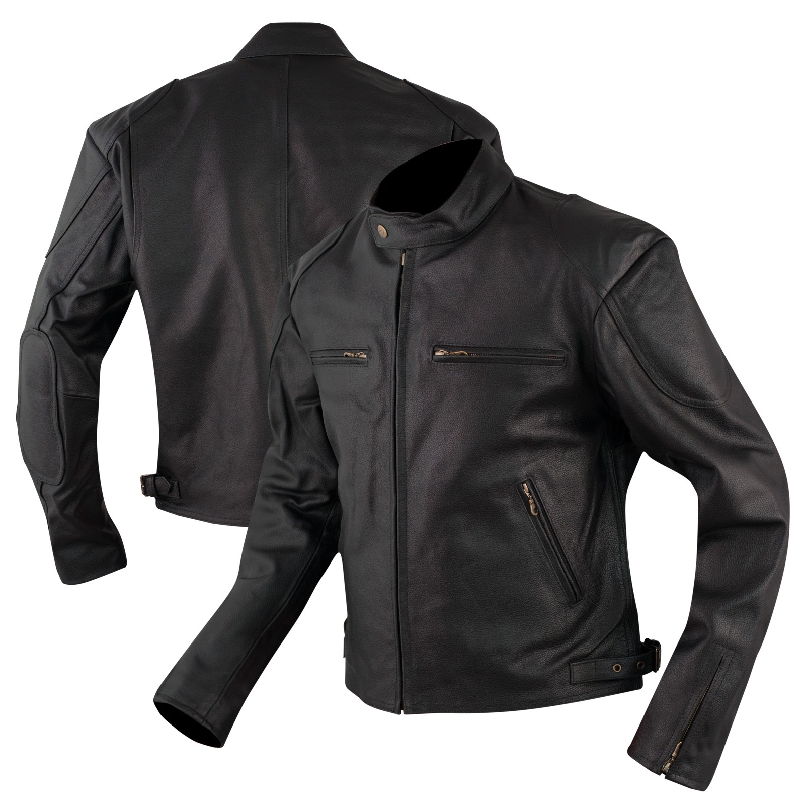 Vintage Retro Leather Jacket Custom Harley Moto Naked Chaqueta Moto Piel