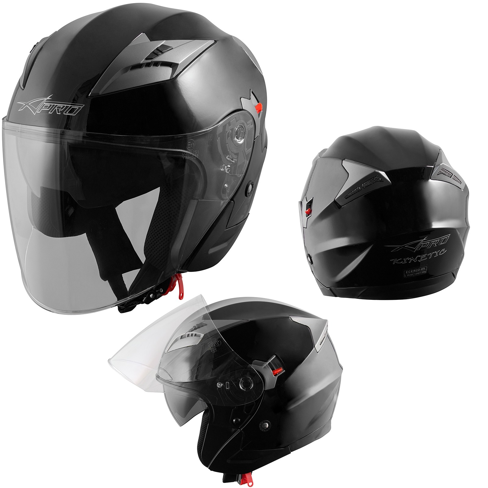 Casco Jet Helmet Scooter Moto Homologado Ciudad Parasol Visor
