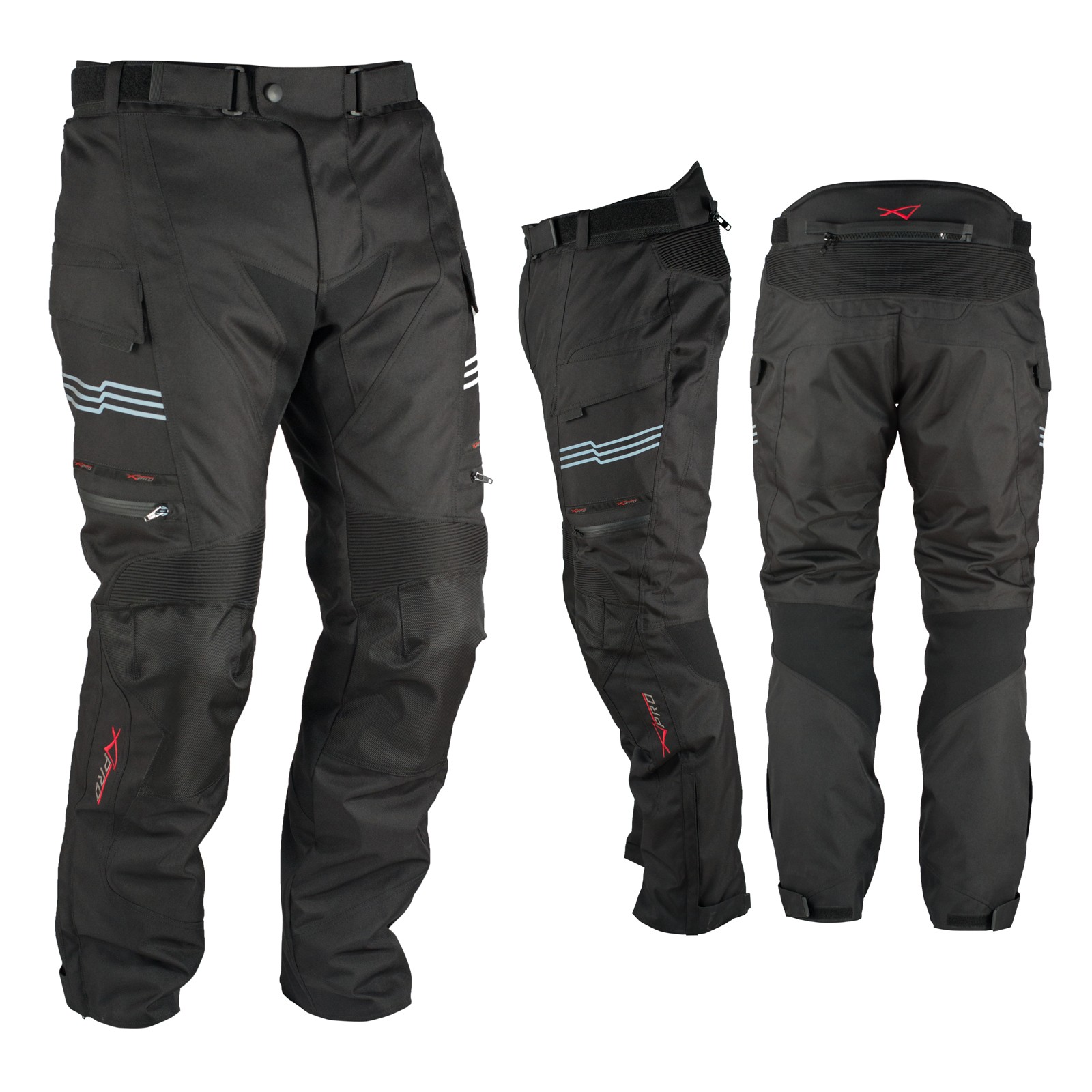 Pantalones Moto Impermeable Transpirable Térmica Extraíble Negro
