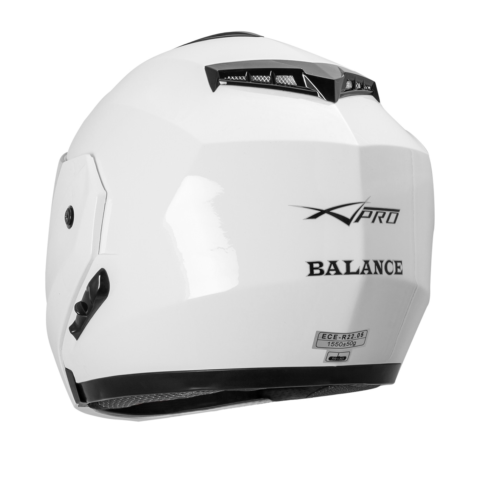Casco Integrale Moto ECE 22-05 Visiera Parasole Modulare Bianco XL