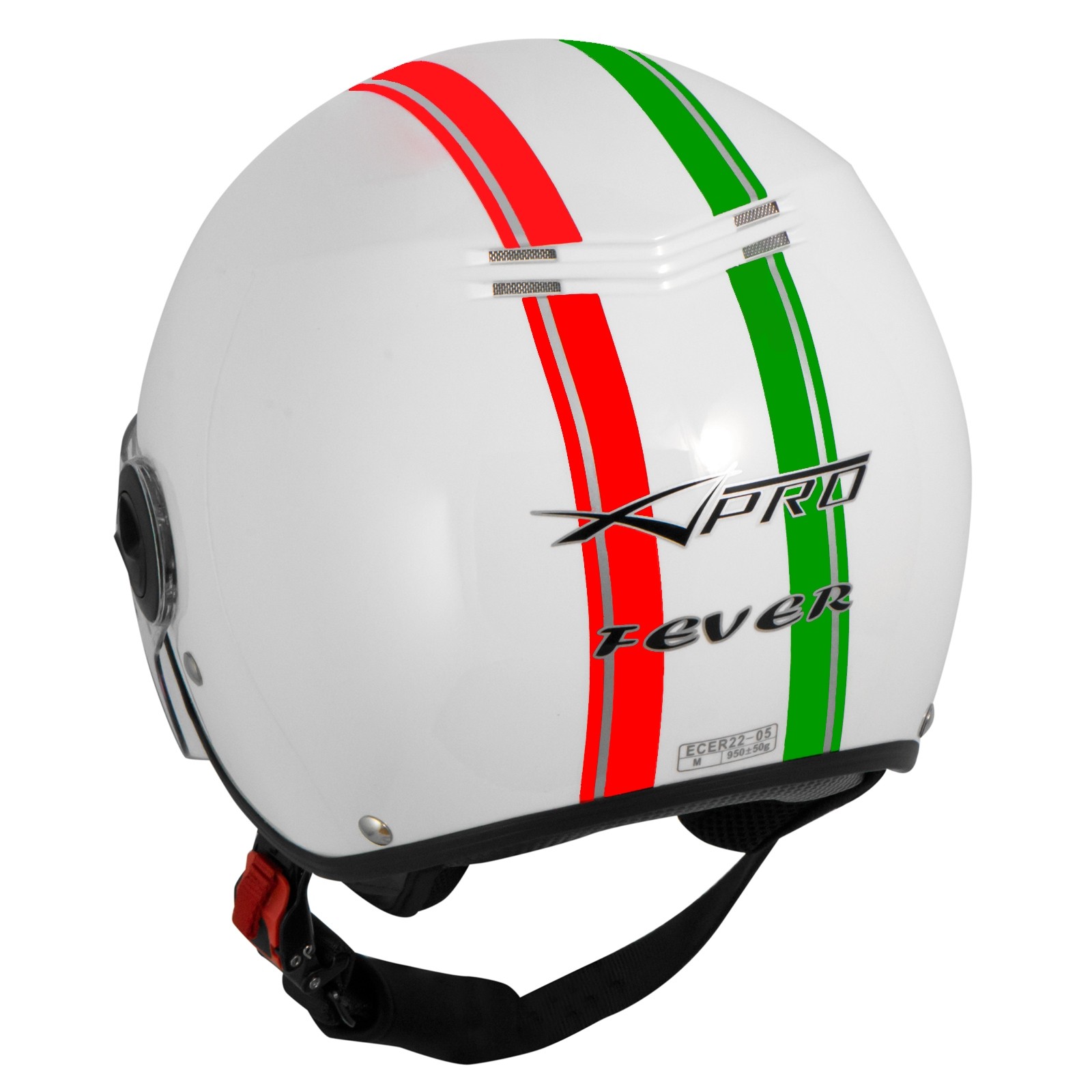 Casco Jet 3/4 Omologato ECE, Con Doppia Visiera, Taglie M-XXL (61-62 Cm), Per Uomo E Donna, Stile Retro, ABS