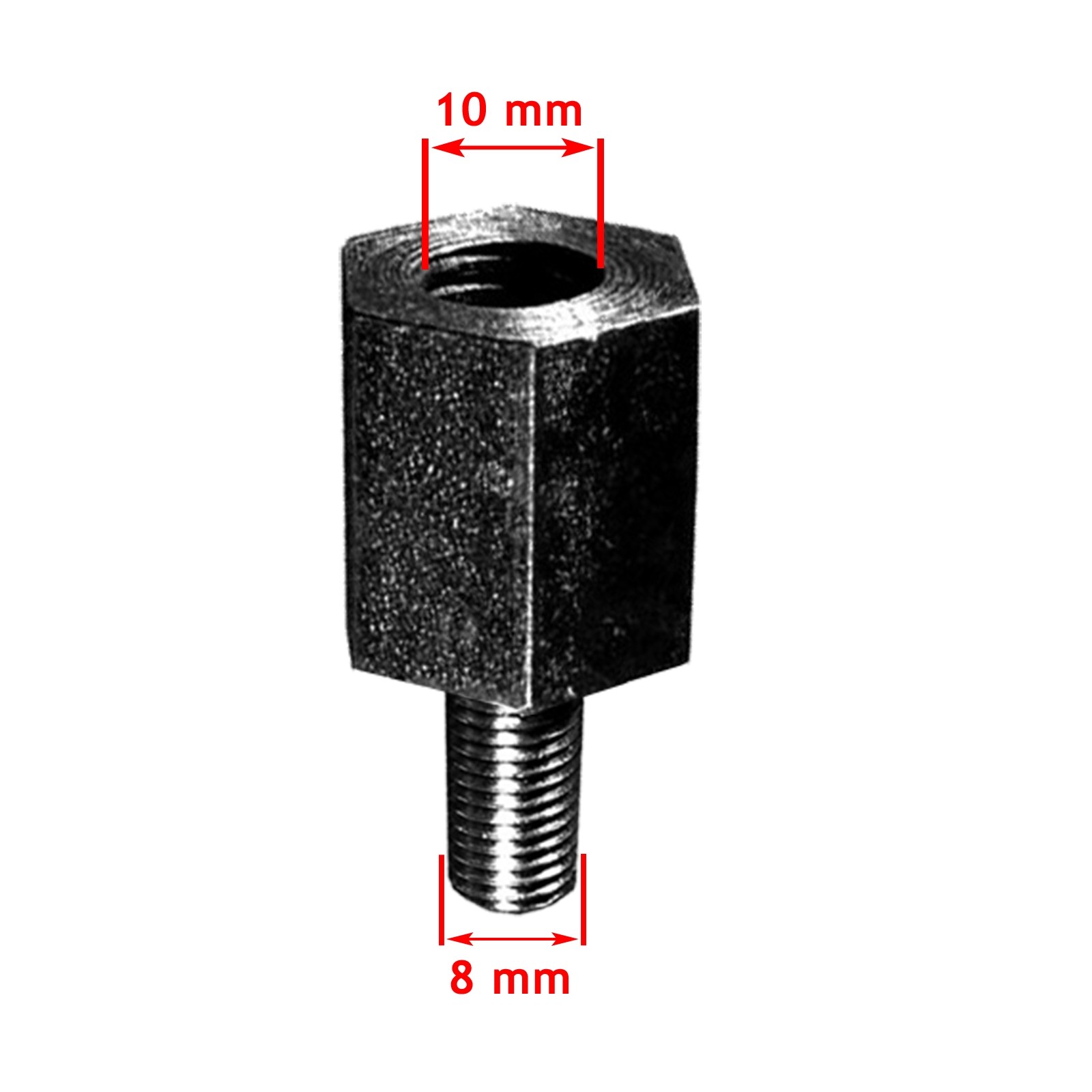 Adattatore riser per specchietti moto 黑色 Akozon M10//M8 Kit prolunga specchietto retrovisore modificato per riser specchietto per bici moto