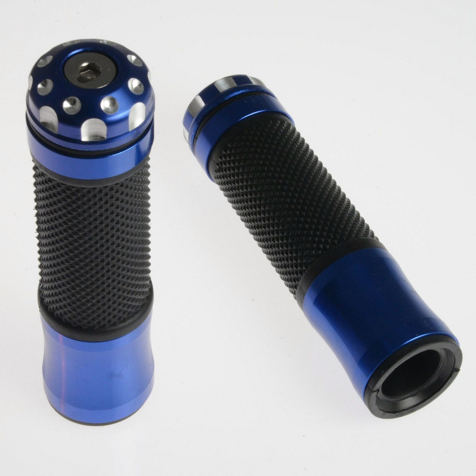 Coppia Di Manopole Universali Per Moto E Scooter – Diametro 24/22 Mm, Inserti In Gomma Grigia, Facili Da Montare, Adatte A Manubrio E Acceleratore