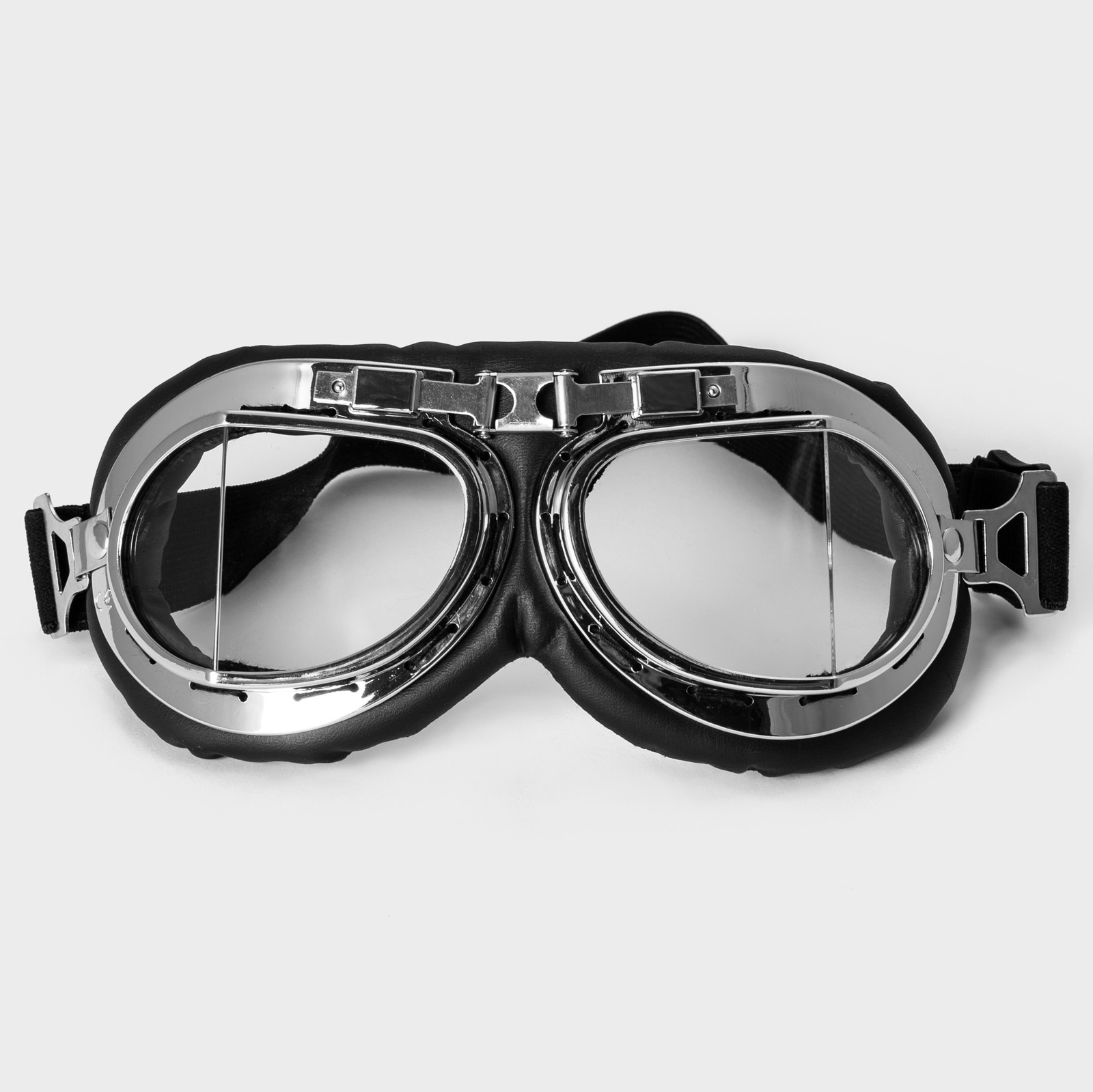 Occhiali da moto vintage stile scooter occhiali protettivi - marrone  argento montatura trasparente occhiali : : Auto e Moto
