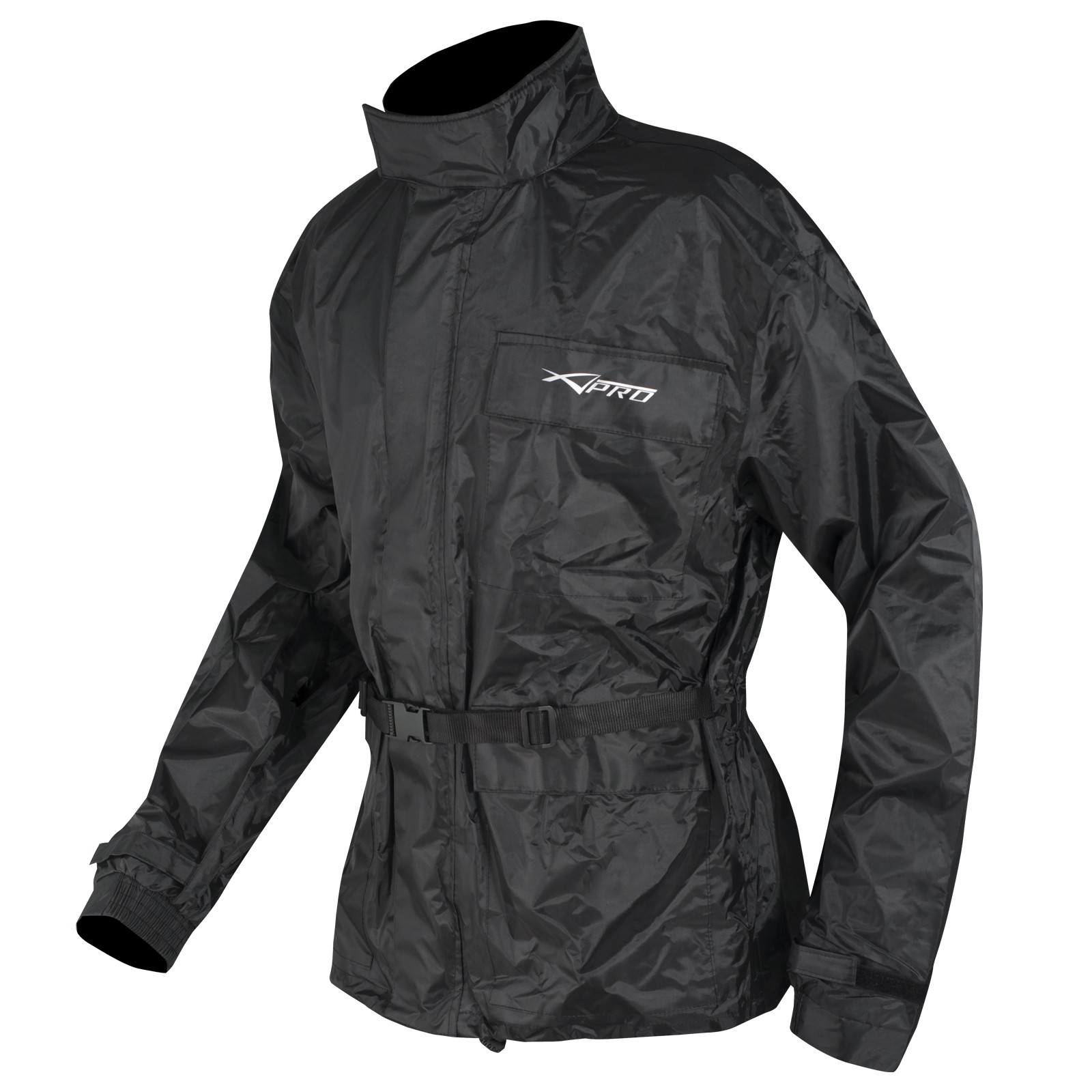 A-Pro Tuta Impermeabile Antipioggia Giacca Pantaloni Antiacqua Moto Scooter Nero XS