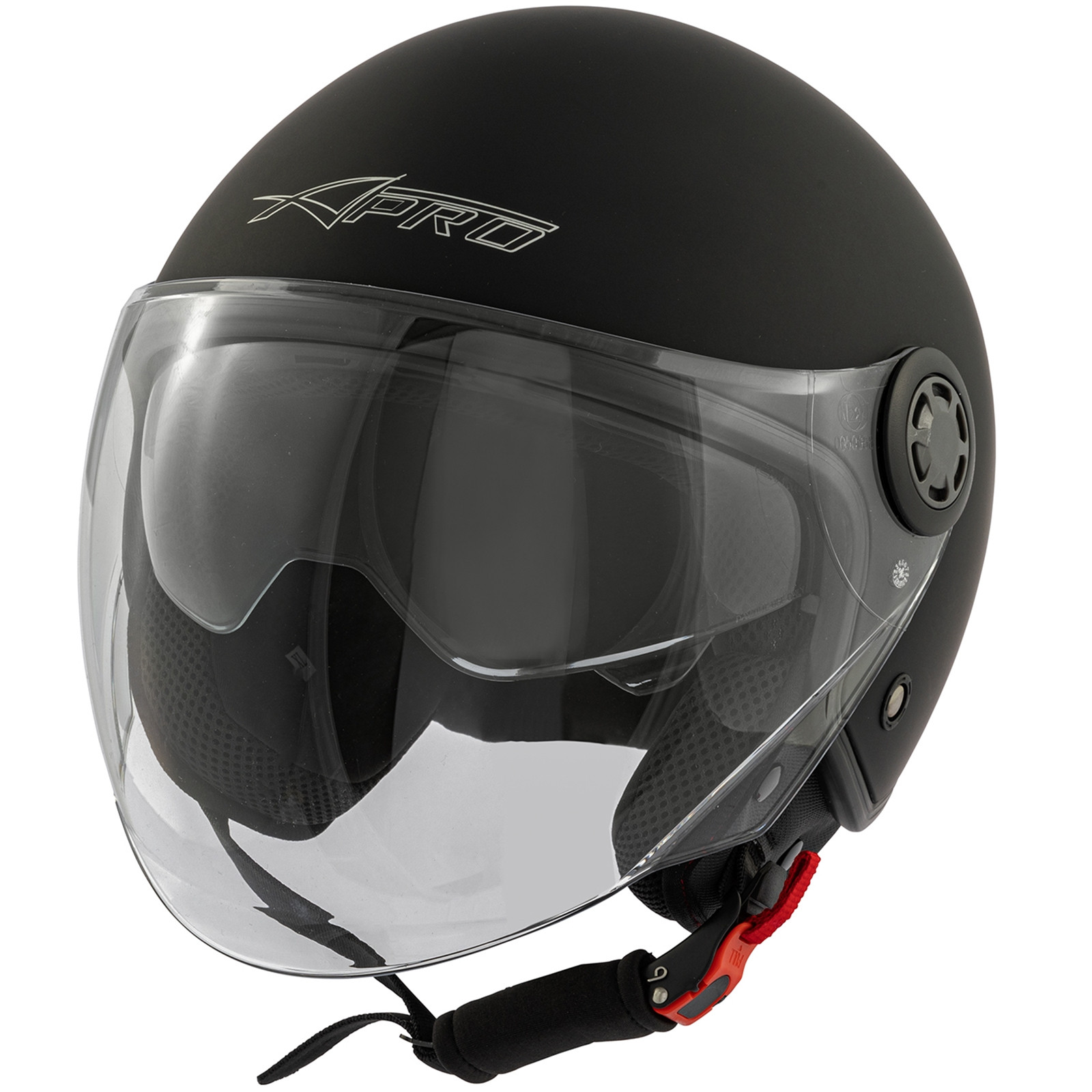 A-PRO - Casco Integrale Moto Scooter Visierino Parasole Touring Nero Opaco L Badge Mblkl - Foto 6