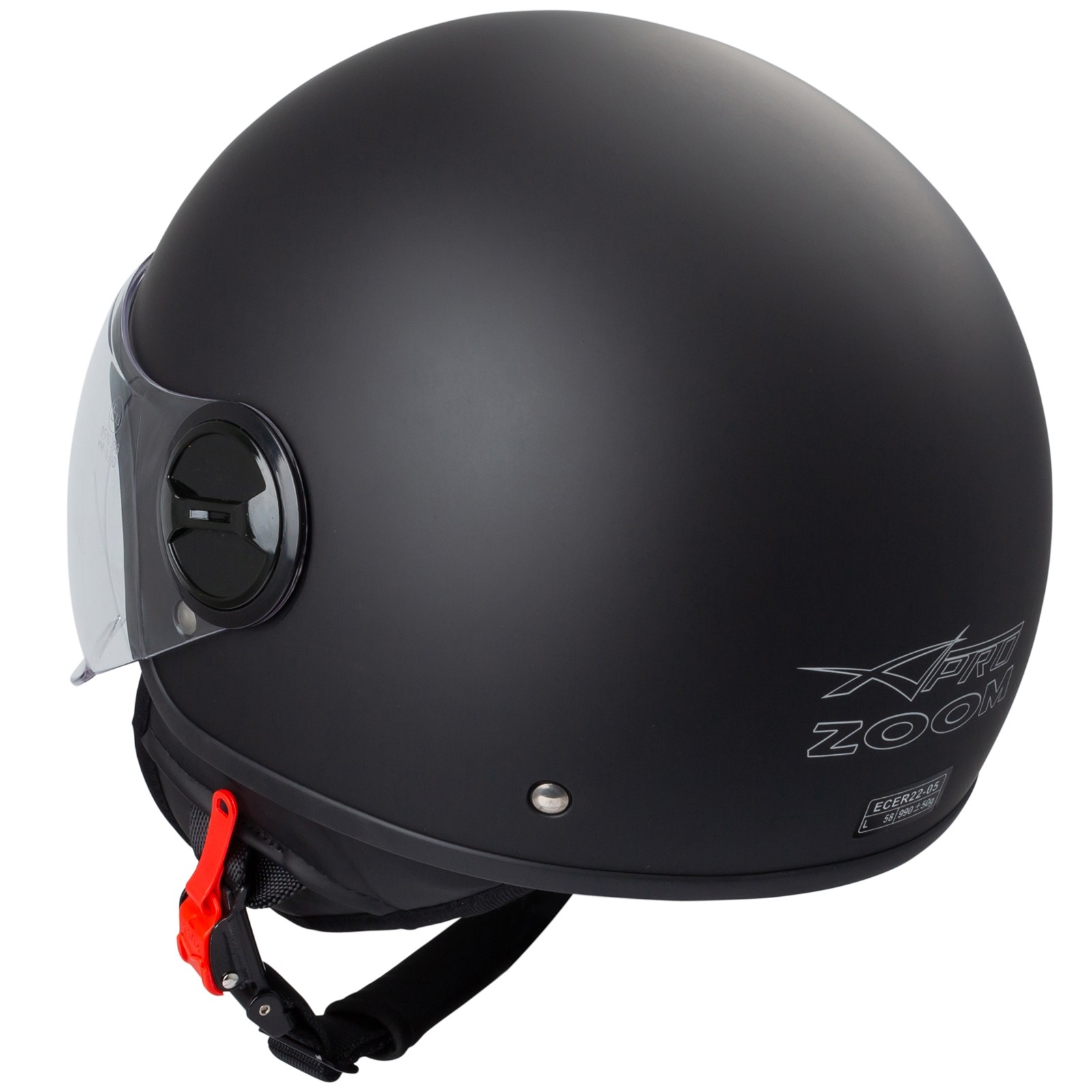 Casco Moto Jet Zorax ZOR-602 Nero Opaco Taglia S (55-56cm) - Doppia Visiera, Omologato ECE 22.06