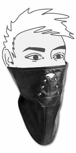 Scaldacollo Sottogola Antivento Pelle Copricollo Termico Invernale Moto Nero