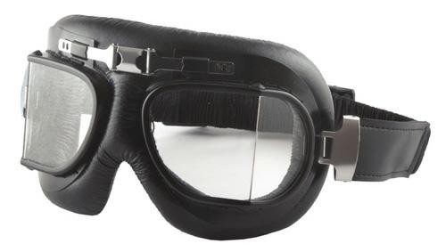 Occhiali Maschera Moto Custom Vespa Lambretta Shadow Chopper Nero