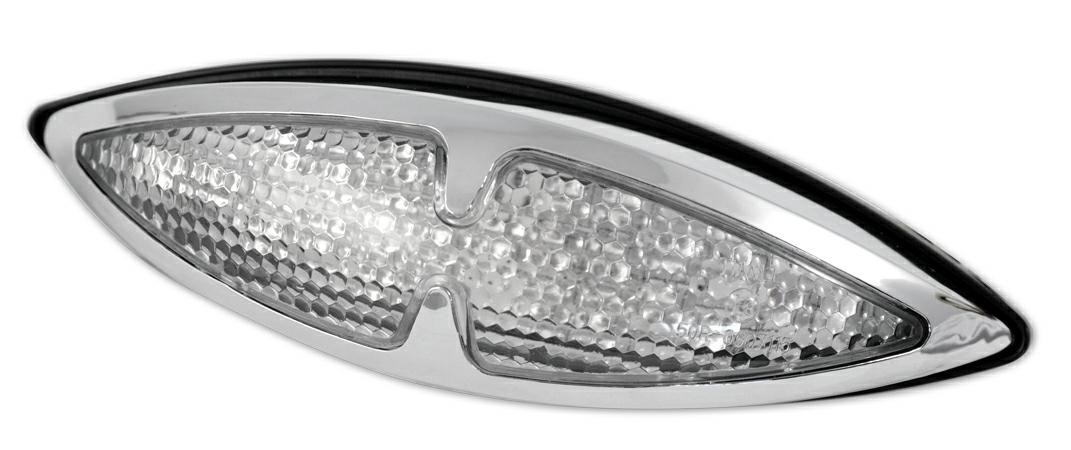 Fanale Faro Posteriore Led Moto Omologato Luce Stop Targa Custom Neked Cromo