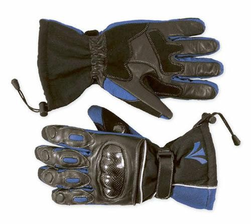 Guanto Impermeabile Invernale Anti Pioggia Termico Protezioni Carbonio Blu