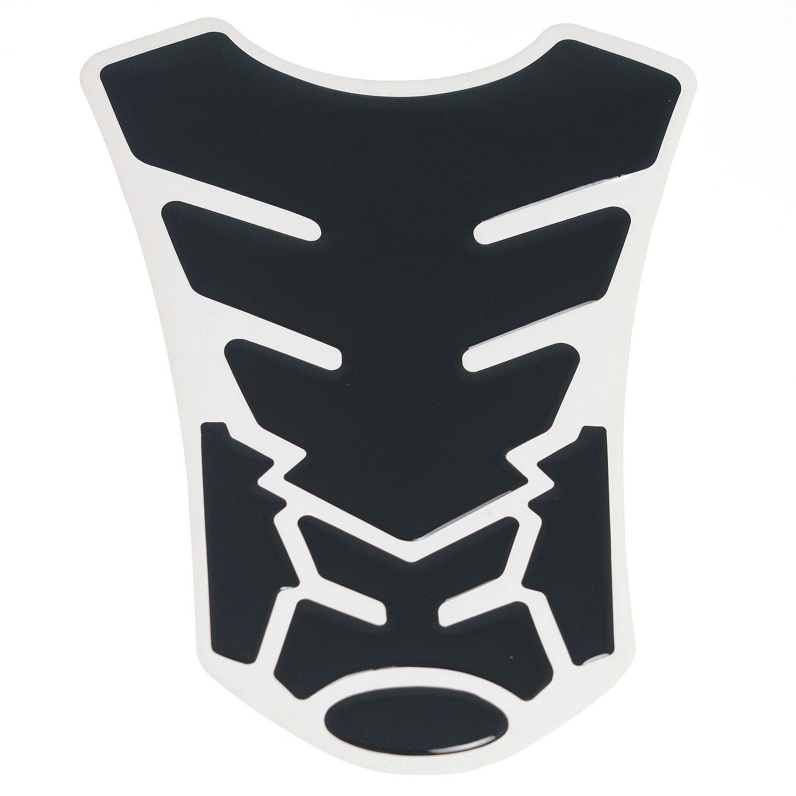 Adesivo Protezione Serbatoio Moto Resina 3D Paraserbatoio Stickers Nero