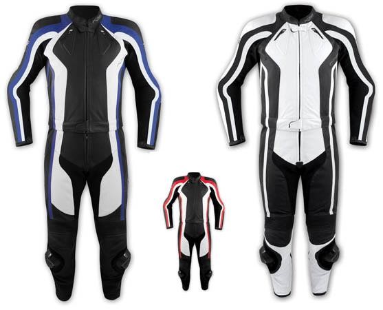 Tuta 2 Pezzi Pelle Moto Divisibile Giacca Pantaloni Protezioni CE