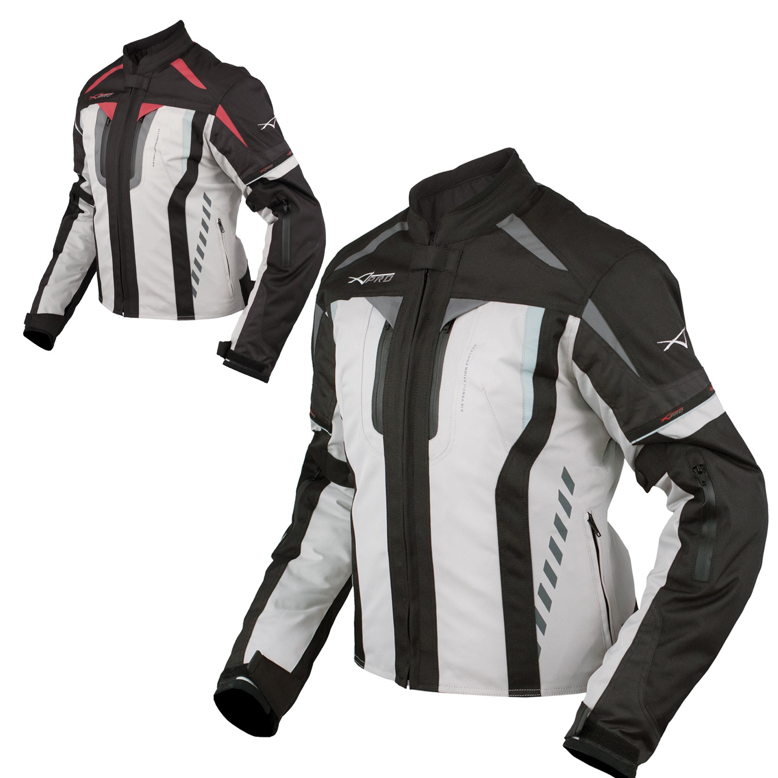 Giacca Donna Moto Ventilata Tessuto Protezioni CE Sport Impermeabile