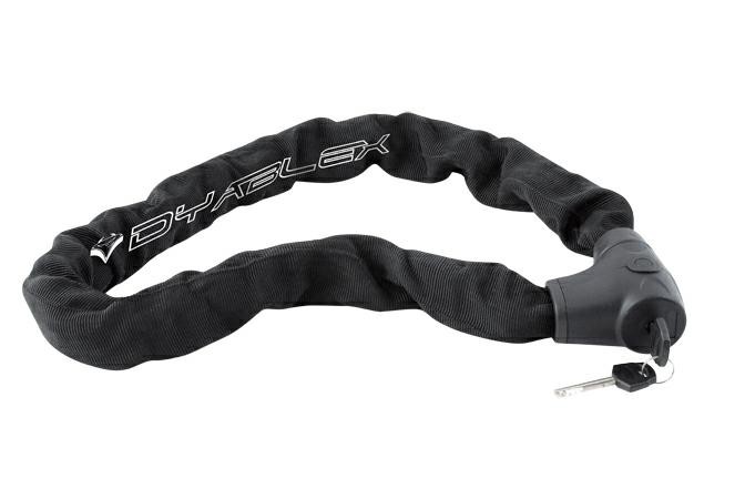 Lucchetto Antifurto Catena Moto Bici Acciaio 1 metro anello quadro Nero 