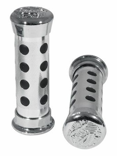 Manopole Custom Moto Scooter Universali Manubrio Coppia Diametro 24/22  Cromo