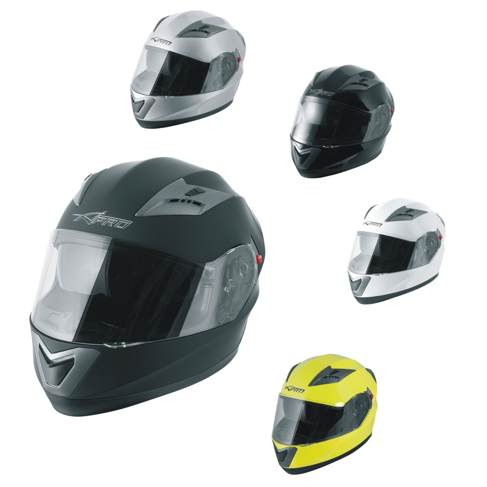 Abbigliamento Moto e Accessori - Casco Integrale Moto Scooter Visiera  Interna Parasole Touring
