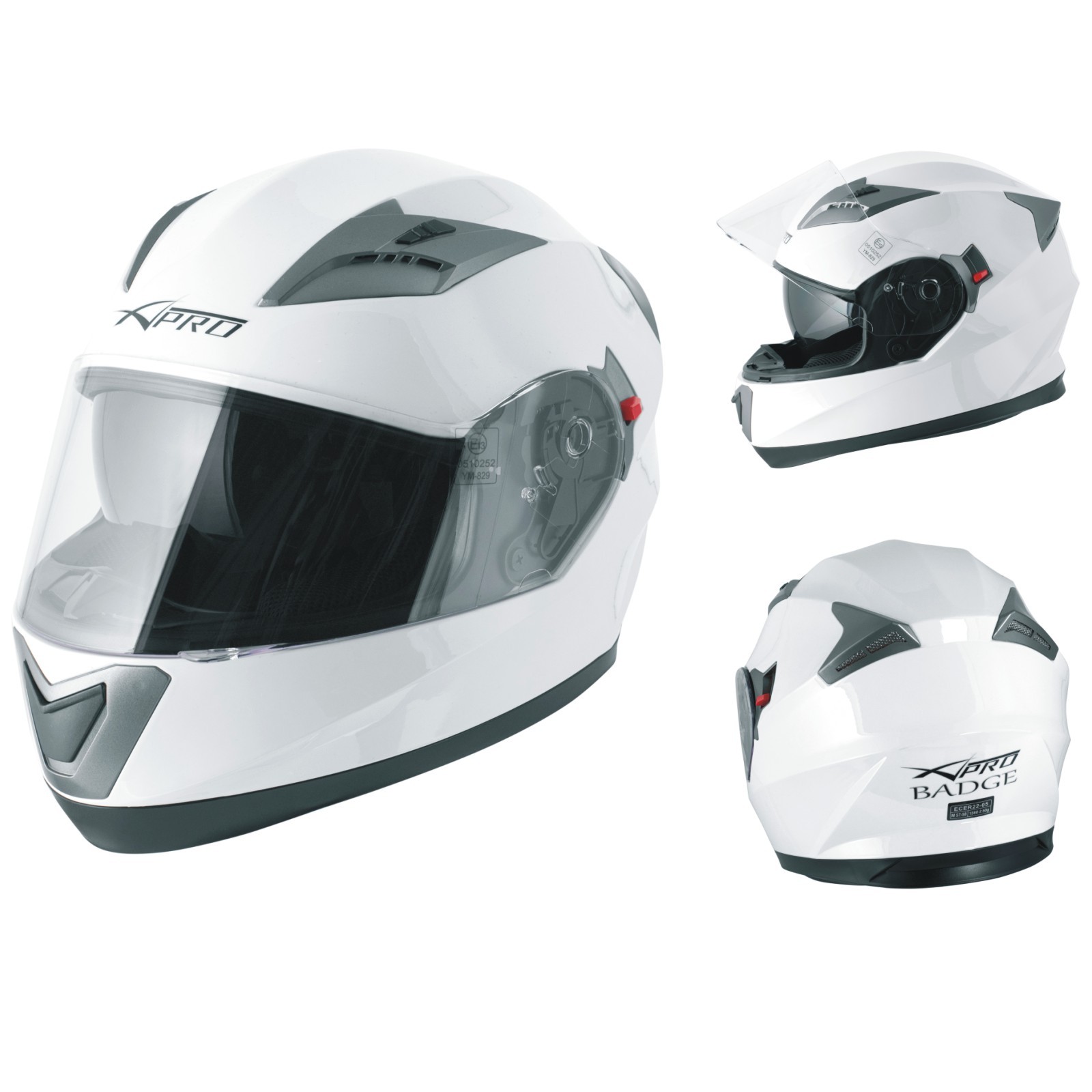 Abbigliamento Moto e Accessori - Casco Integrale Moto Scooter Visiera  Interna Parasole Touring