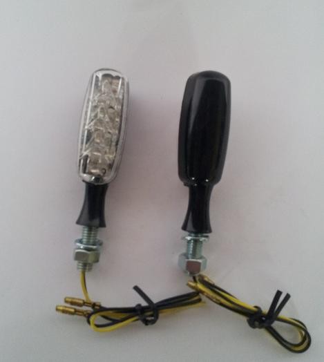 Coppia Frecce Universali Moto Led Indicatori Direzione Quad Scooter Nero