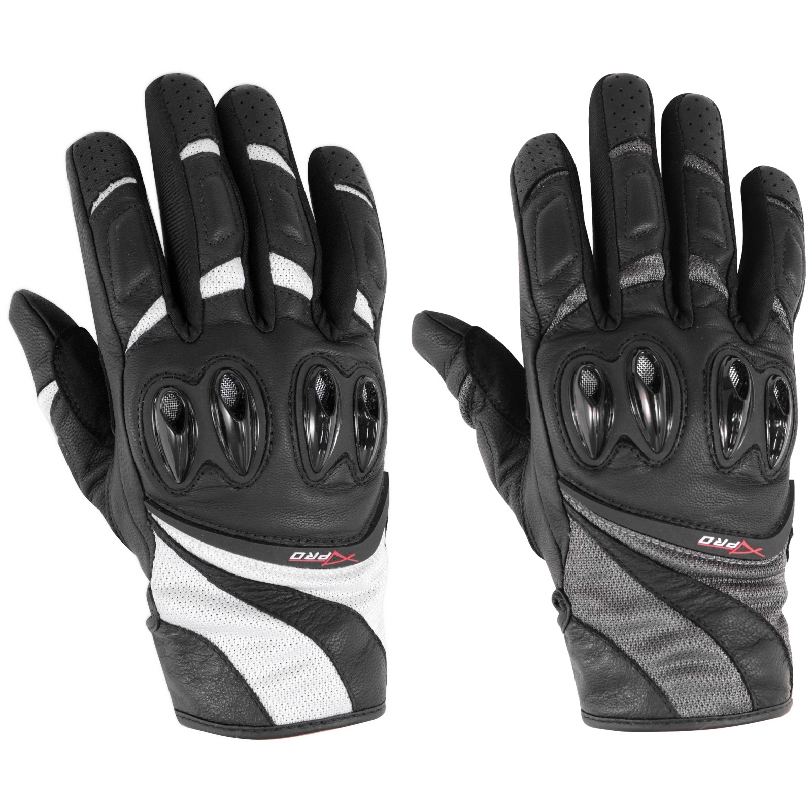 Guanti Donna Moto Lady Scooter Pelle Tessuto Custom Corto Estivo Protezione 